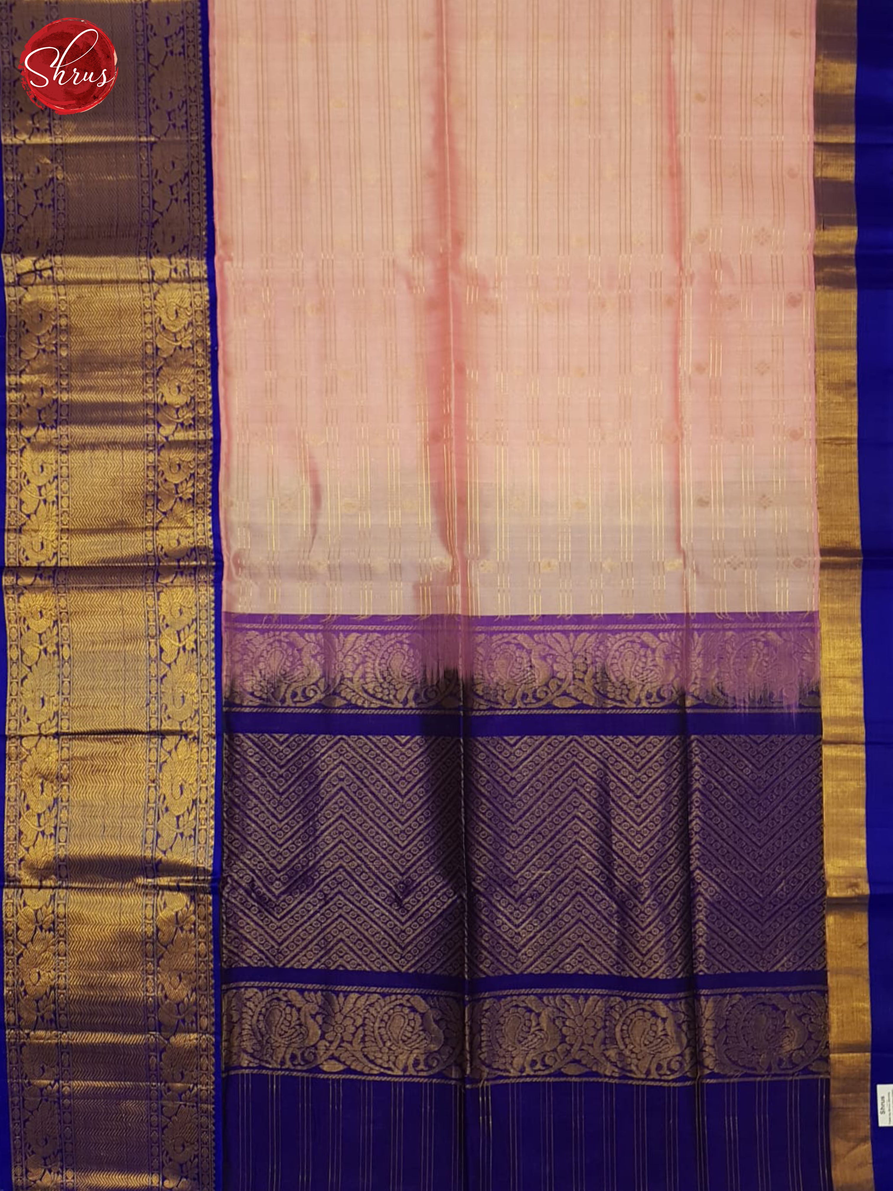 Onion Pink And Blue- Silk cotton saree - Shop on ShrusEternity.com