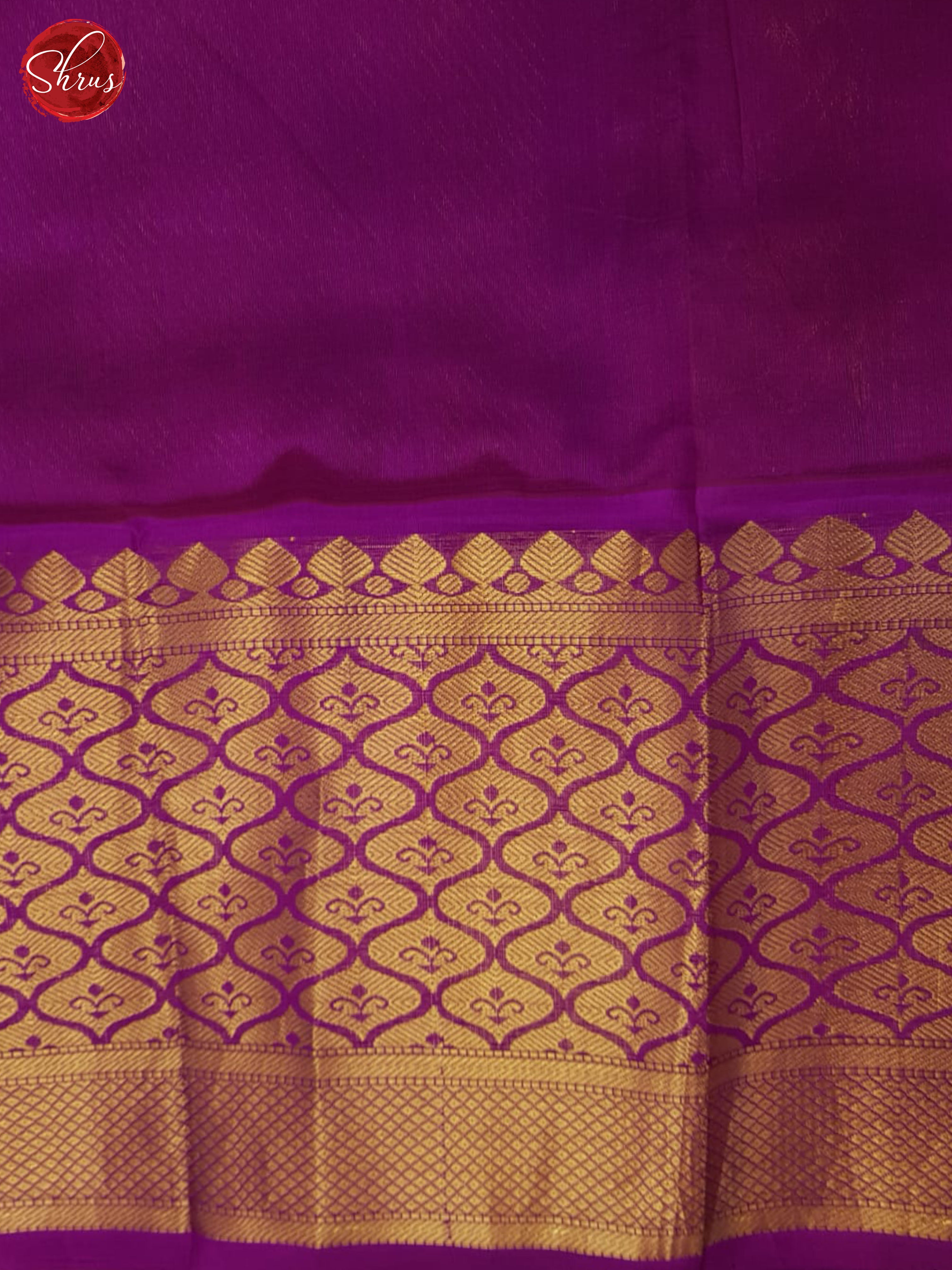 Green And Purple-Silk cotton saree - Shop on ShrusEternity.com