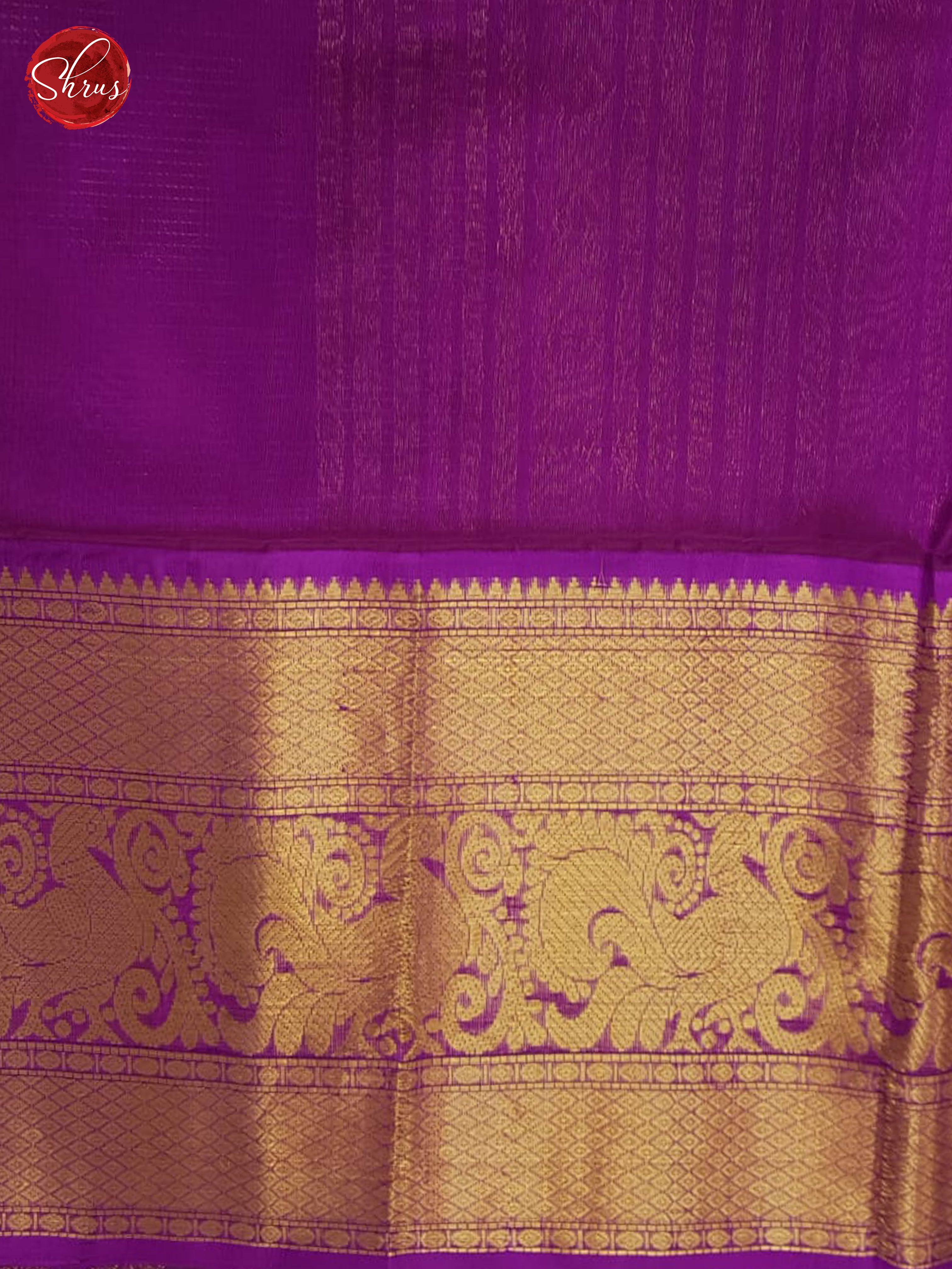 Green And Purple- Silk Cotton Saree - Shop on ShrusEternity.com