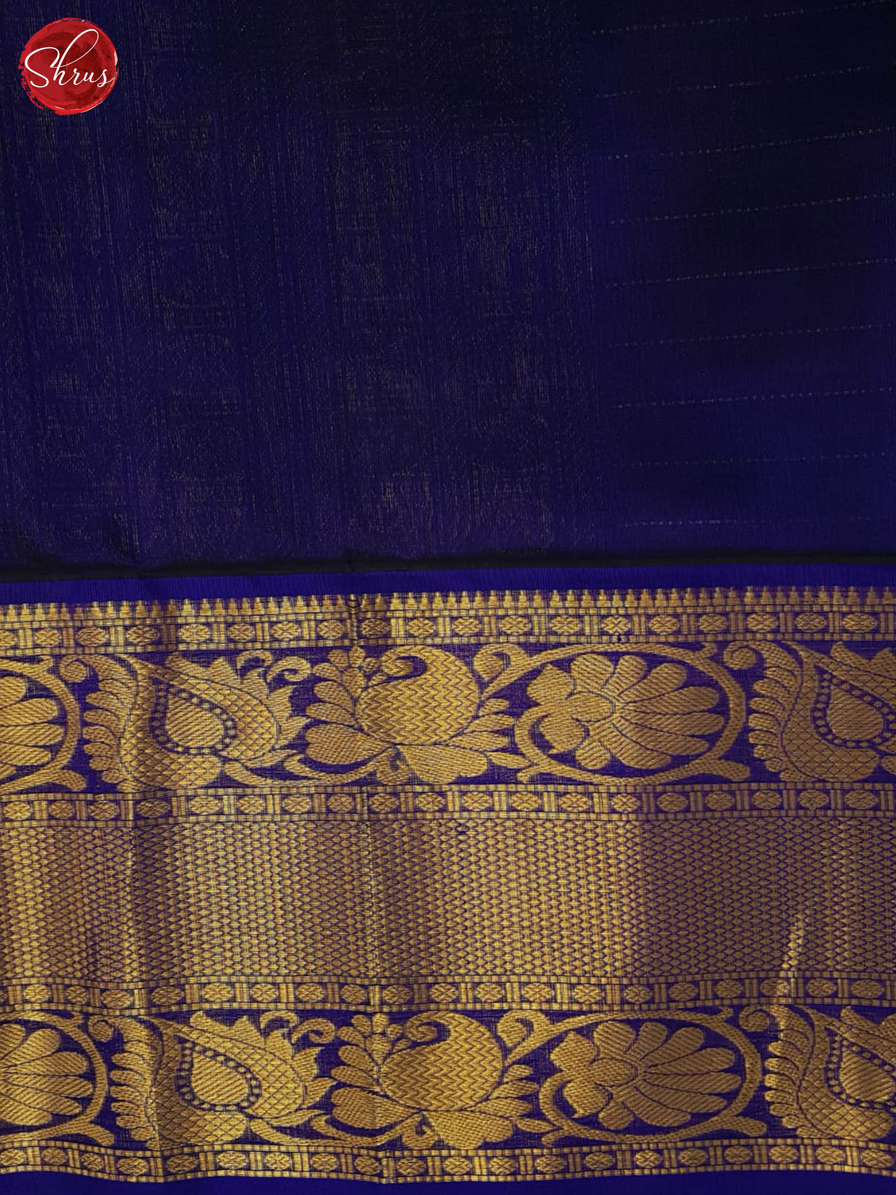 Teal blue & Blue- Silk Cotton Saree - Shop on ShrusEternity.com