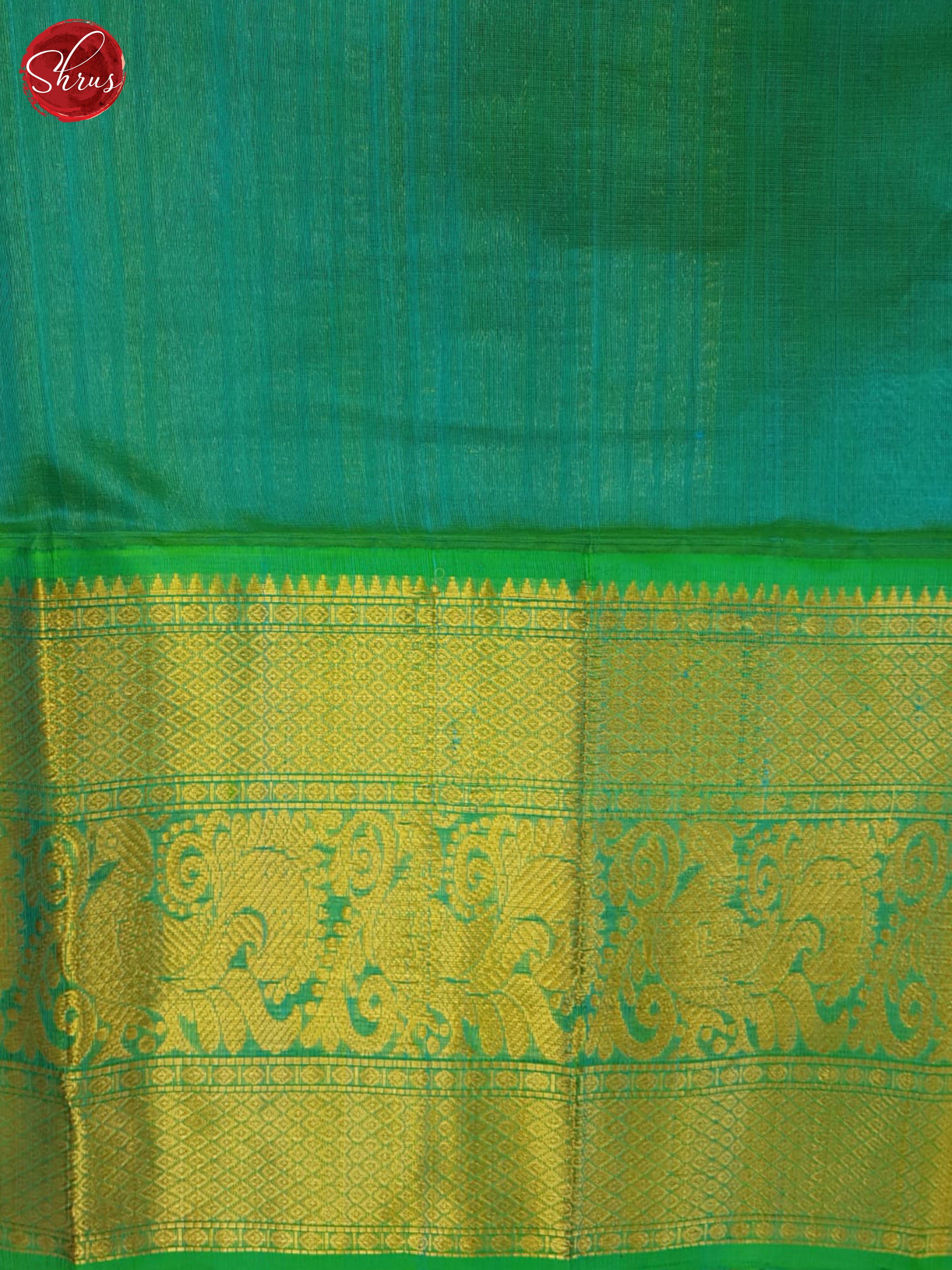 Peachish Pink And Green- Silkk cotton saree - Shop on ShrusEternity.com