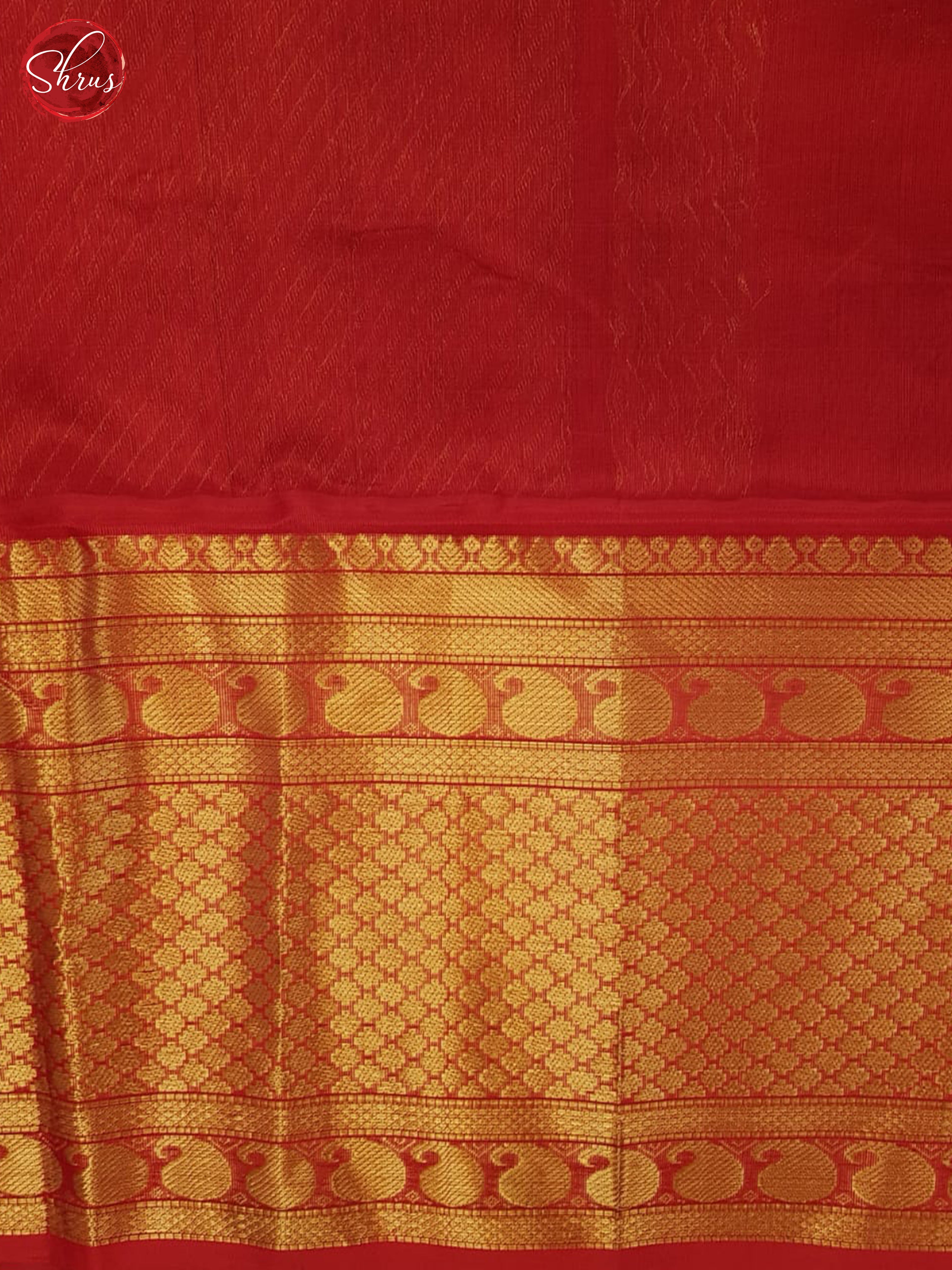 Green And Red- Silk cotton saree - Shop on ShrusEternity.com