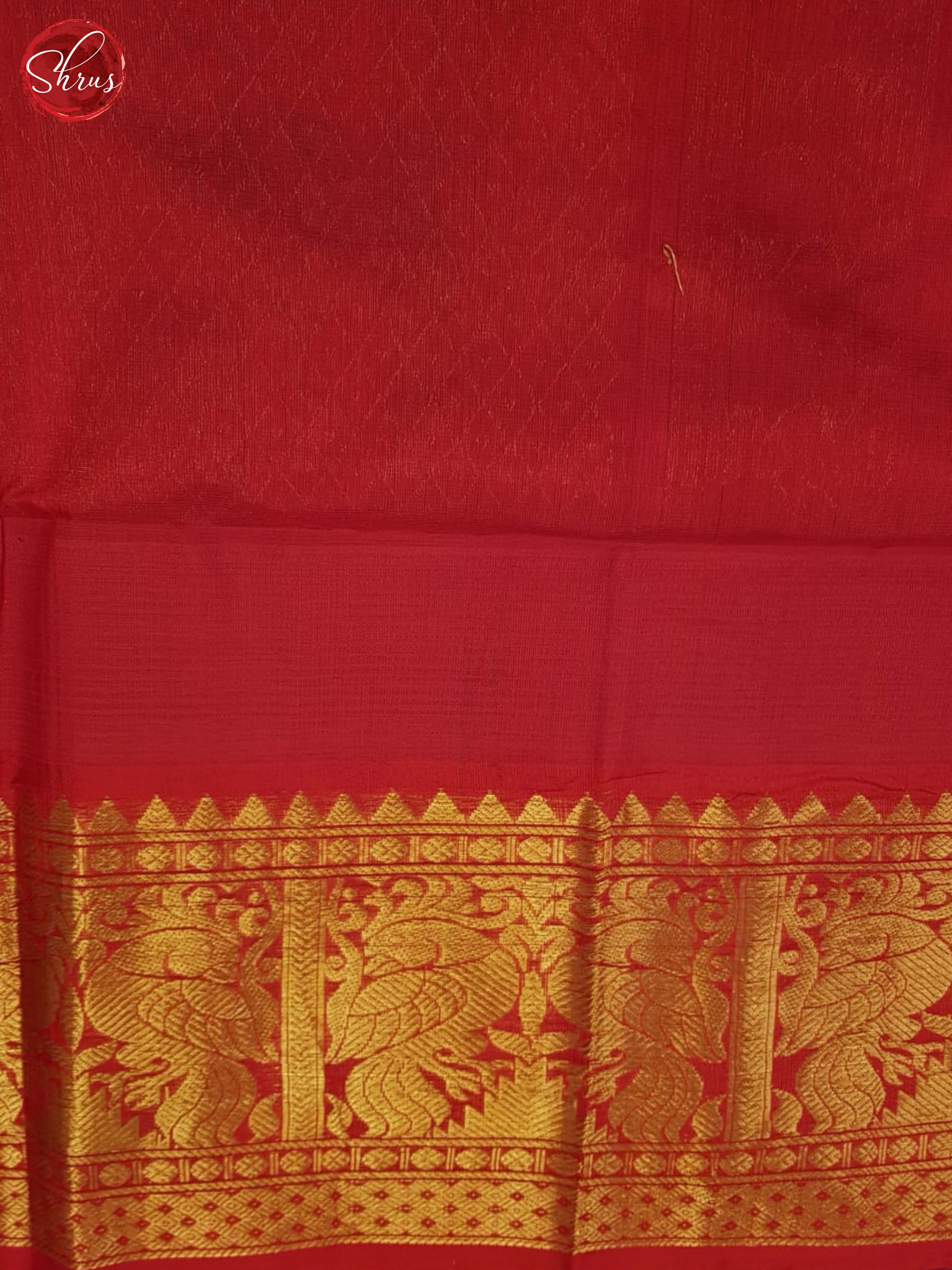 Blue And Red- Silk cotton Saree - Shop on ShrusEternity.com