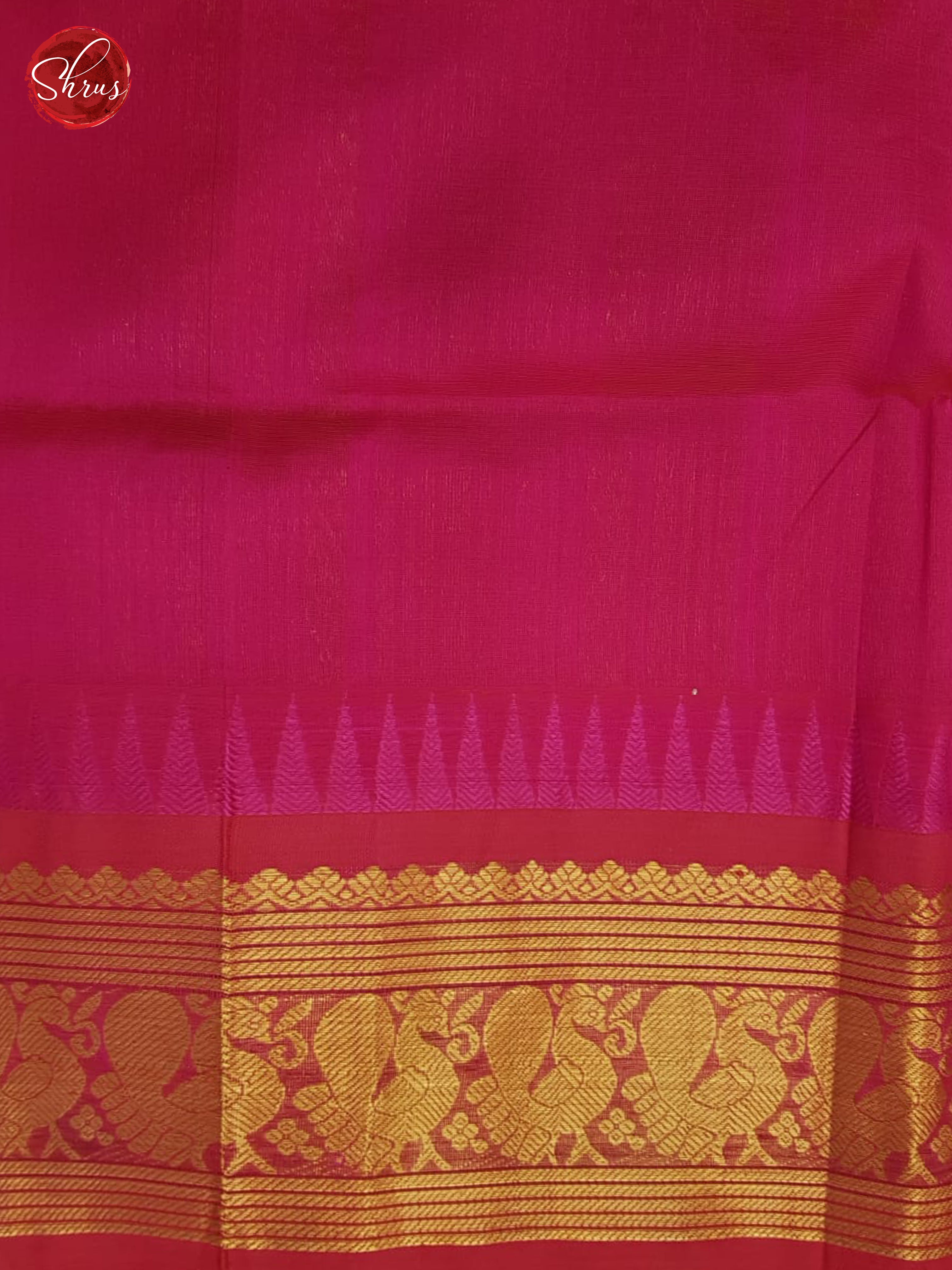 Yellow And Pink- Silk Cotton Saree - Shop on ShrusEternity.com