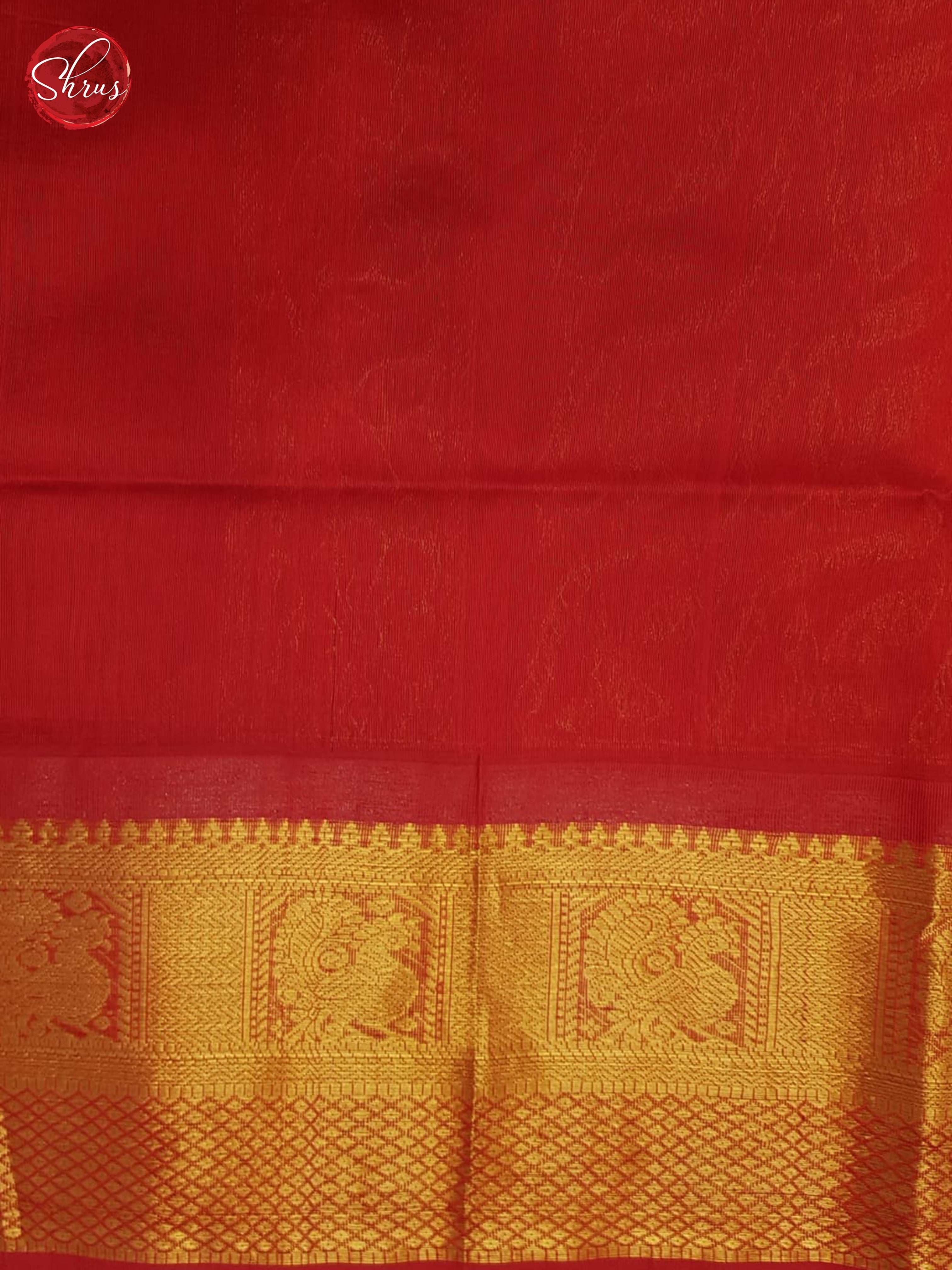 Blue And Red- Silk Cotton Saree - Shop on ShrusEternity.com