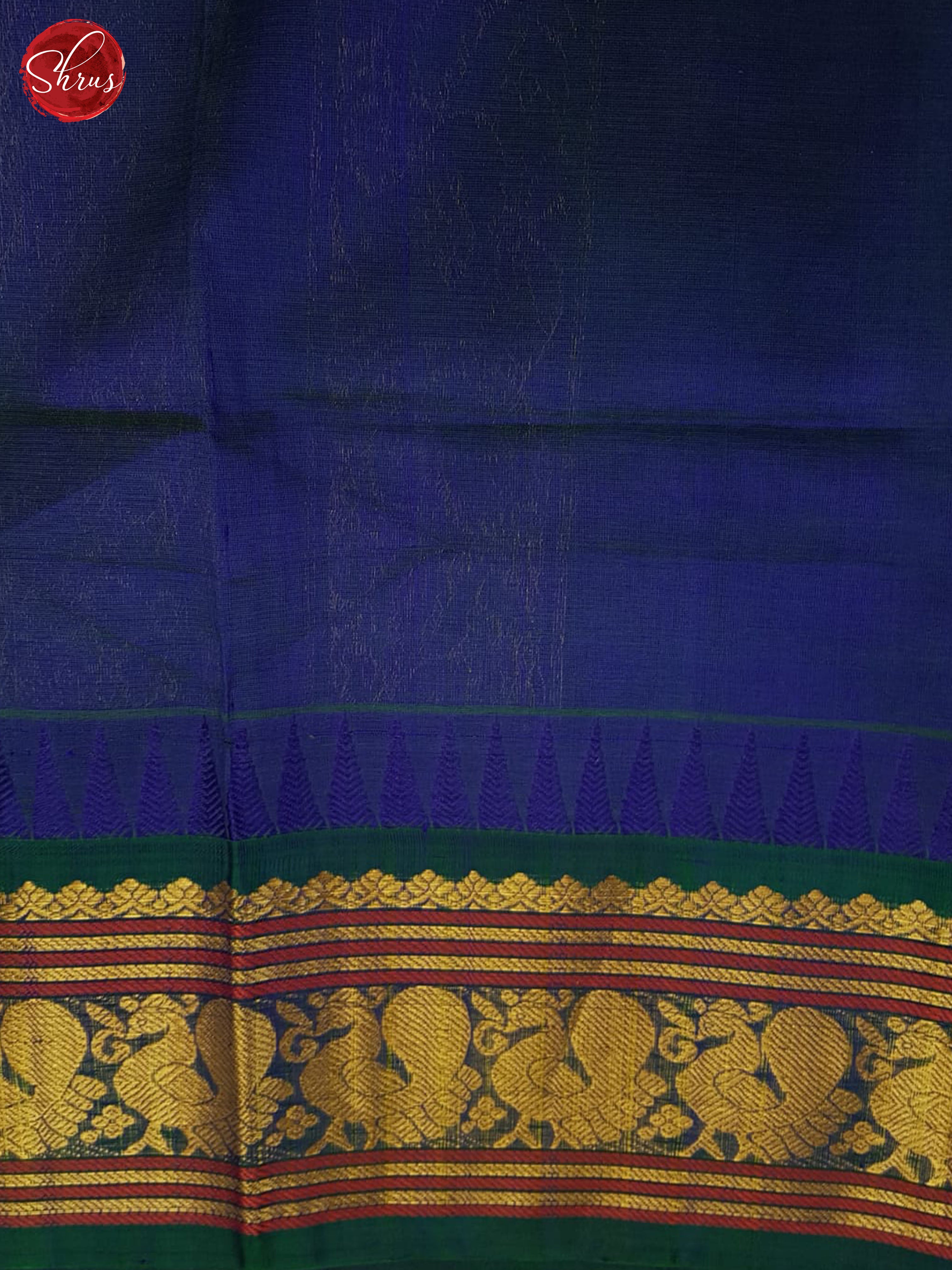 Pink And Blue- Silk cotton Saree - Shop on ShrusEternity.com