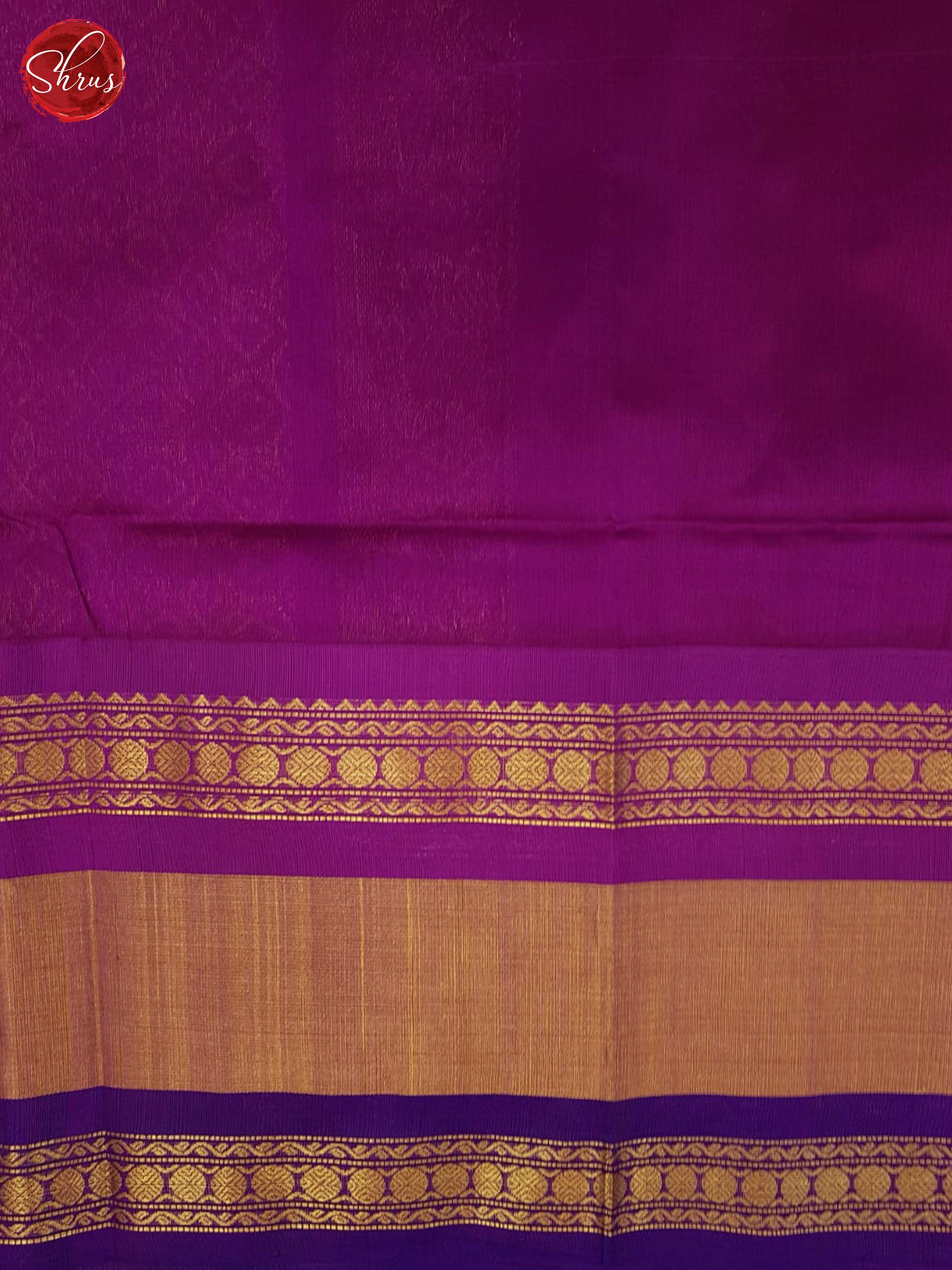 Green And Purple- Silk cotton saree - Shop on ShrusEternity.com