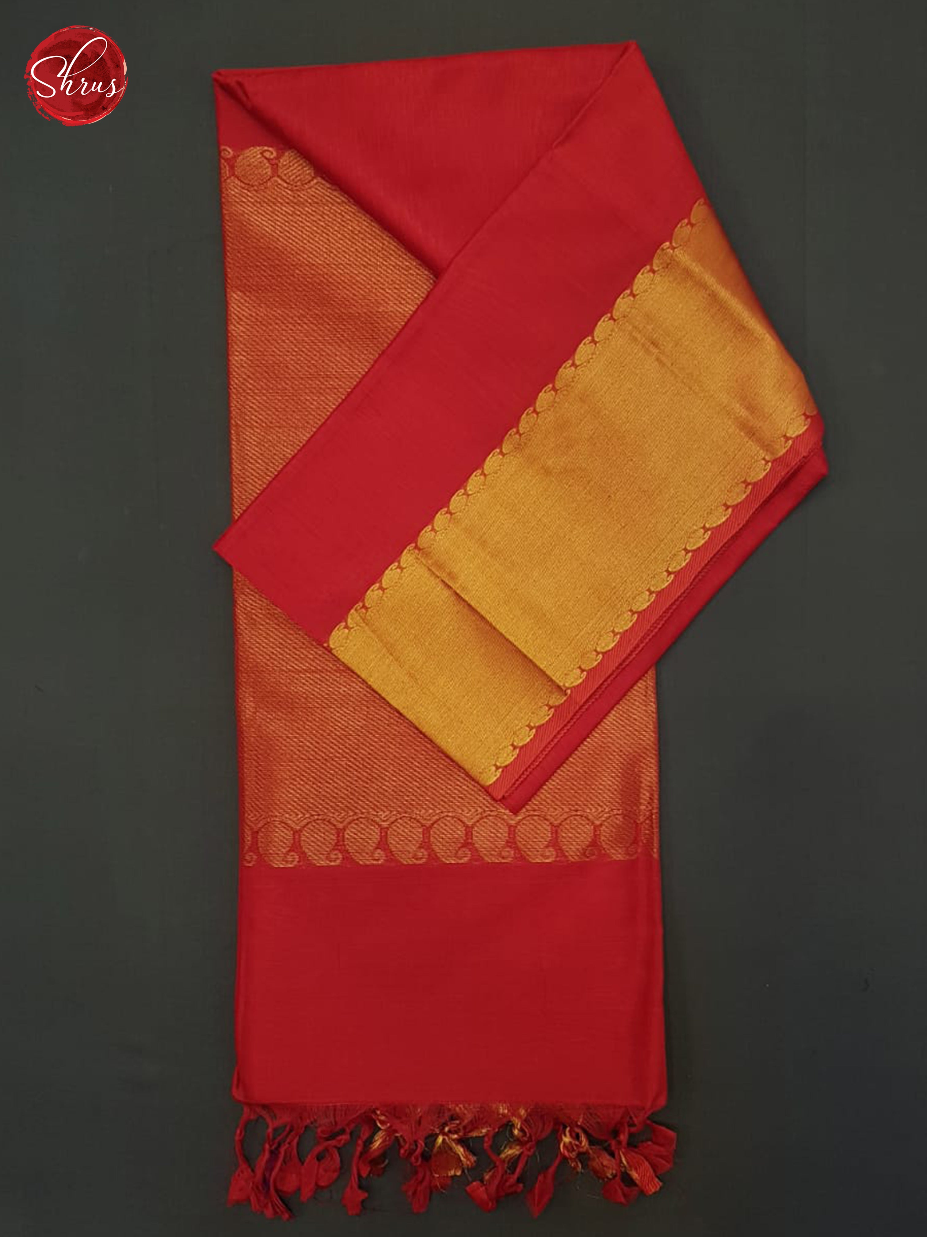 Red(single Tone)- Silk Cotton Saree - Shop on ShrusEternity.com