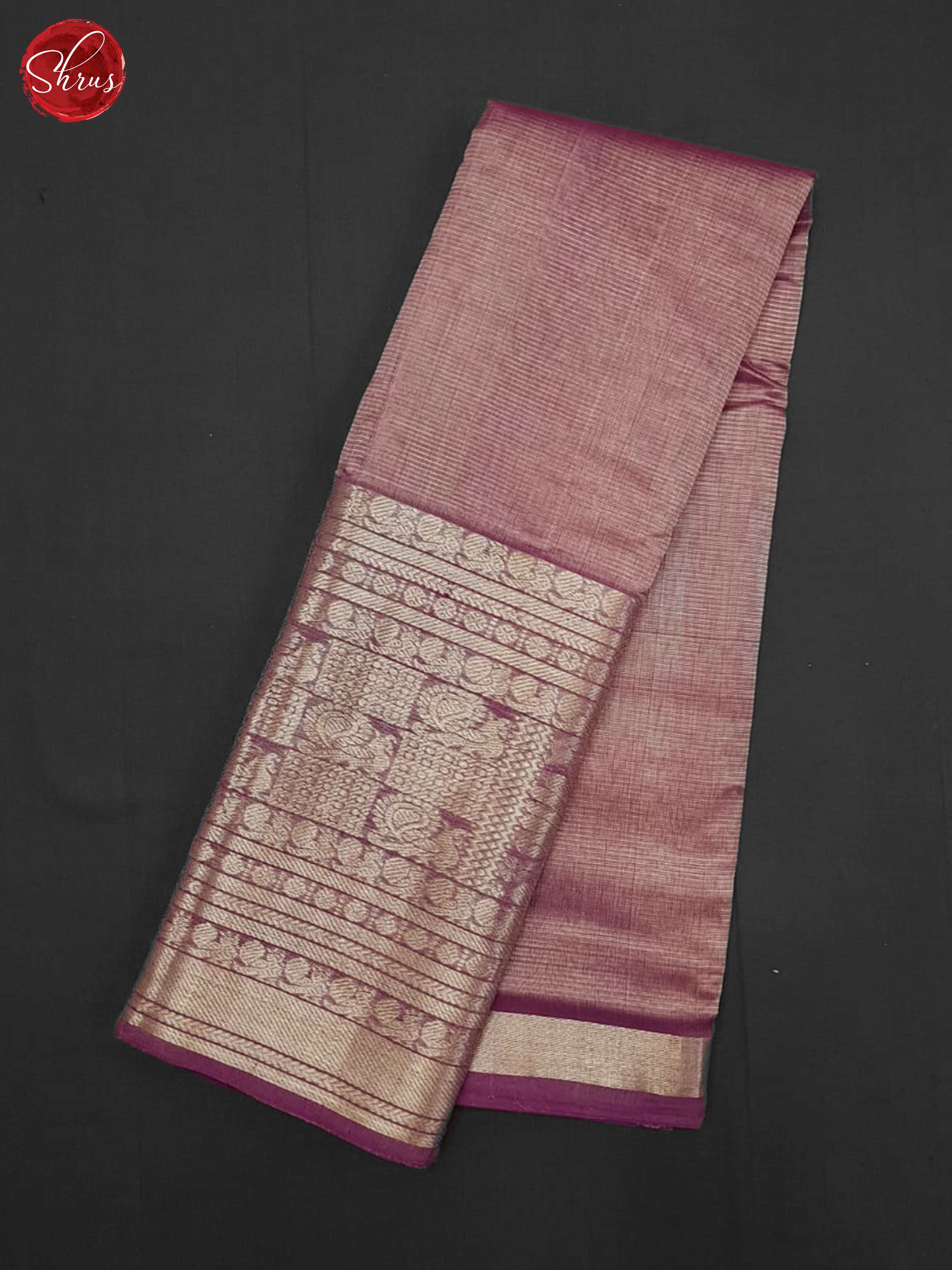 Dark onion pink (single tone)- Mangalagiri silkcotton Saree - Shop on ShrusEternity.com