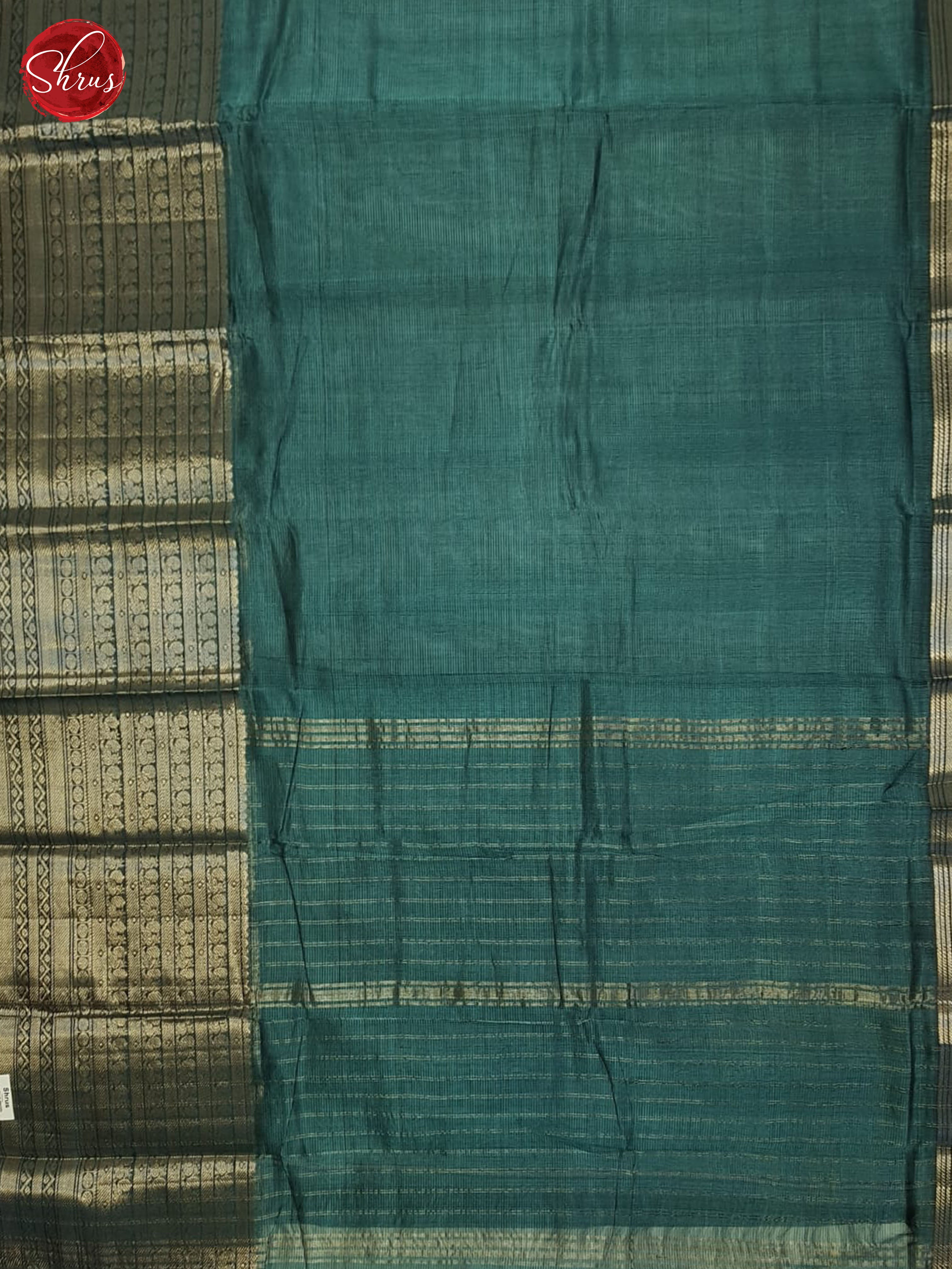 Germn blue(single tone) - Mangalagiri silkcotton Saree - Shop on ShrusEternity.com