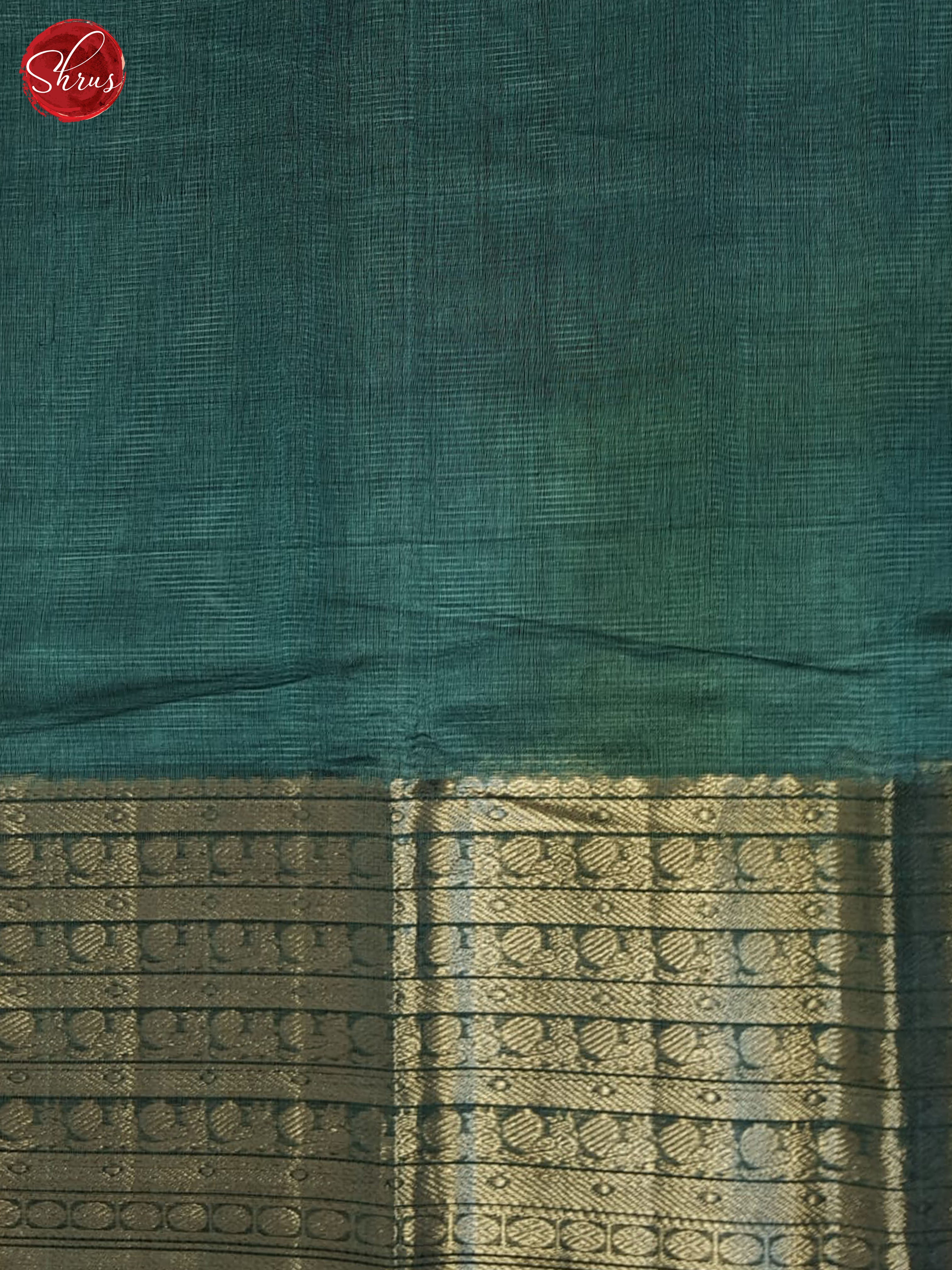 Germn blue(single tone) - Mangalagiri silkcotton Saree - Shop on ShrusEternity.com