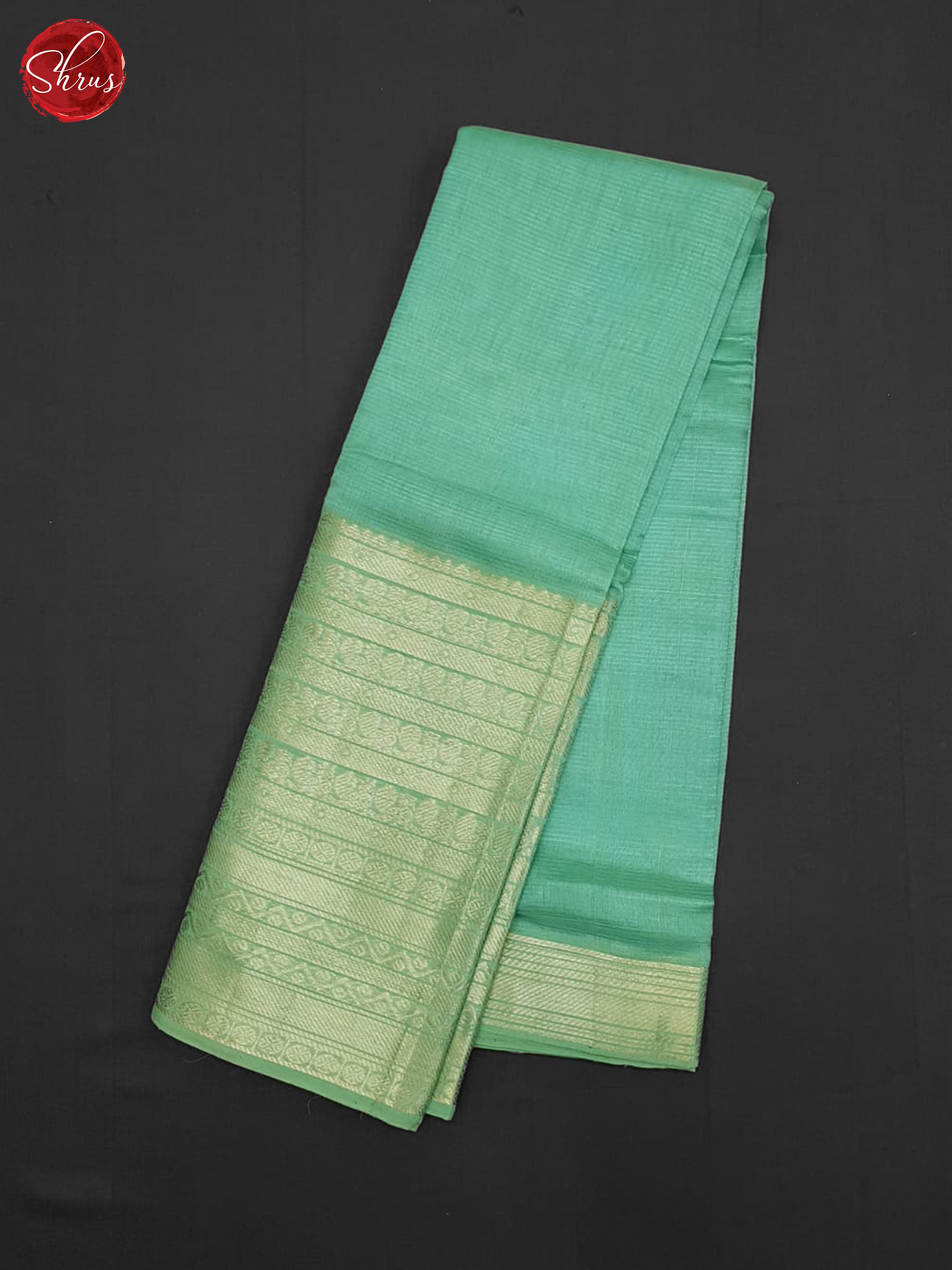 Teal blue(single tone) - Mangalagiri silkcotton Saree - Shop on ShrusEternity.com