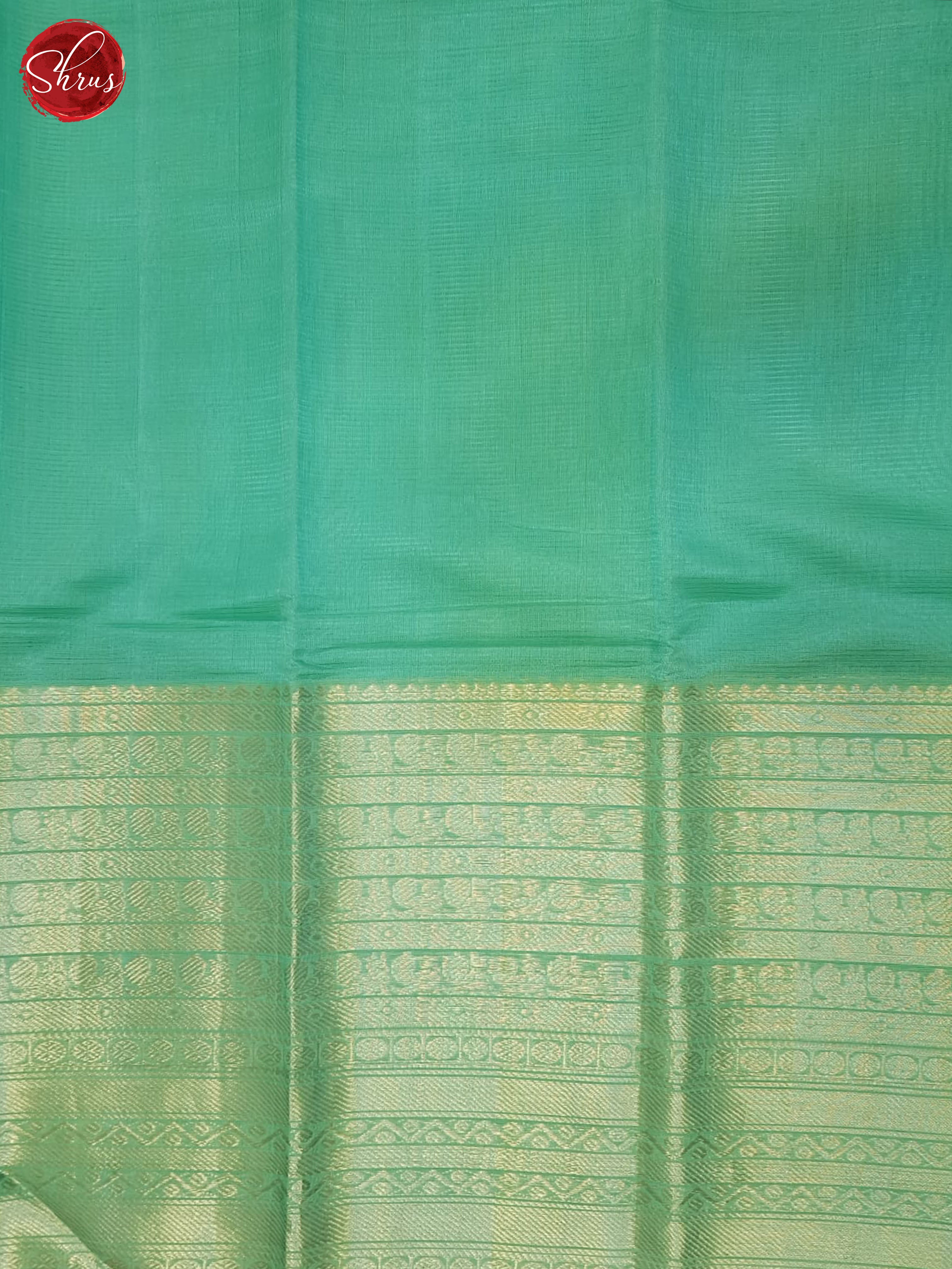 Teal blue(single tone) - Mangalagiri silkcotton Saree - Shop on ShrusEternity.com