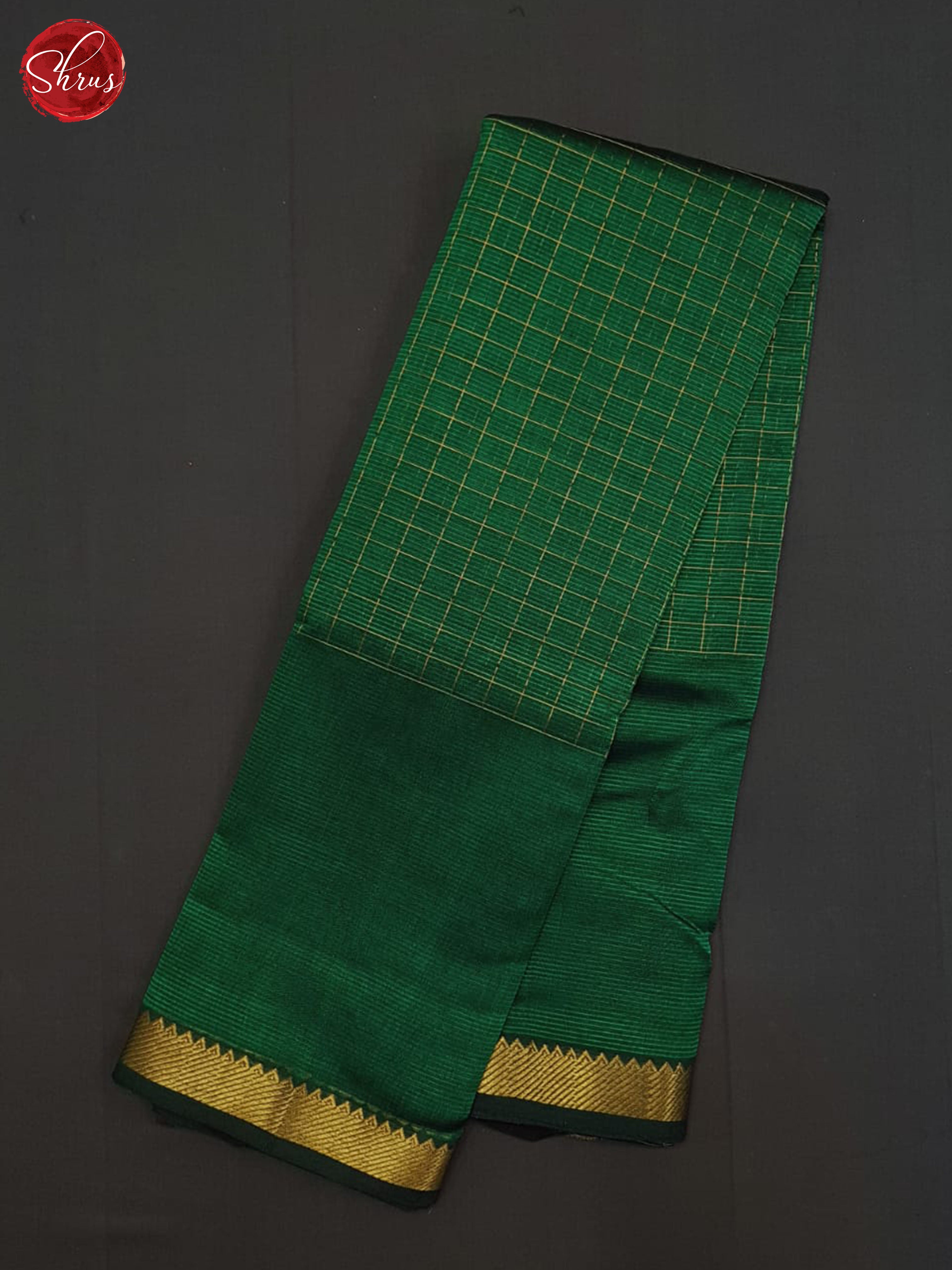 Green(single tone)- Mangalagiri silkcotton Saree - Shop on ShrusEternity.com