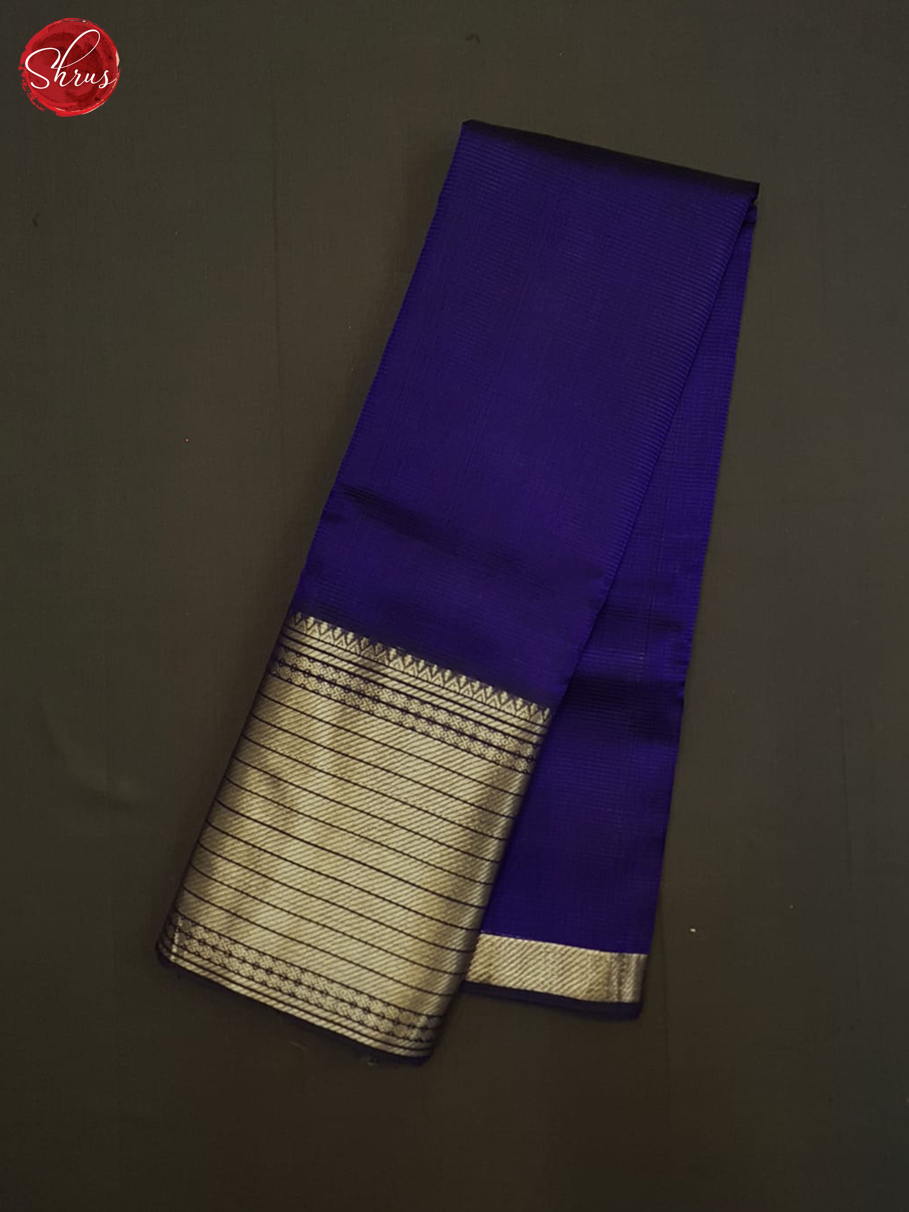 Blue(single tone) - Mangalagiri silkcotton Saree - Shop on ShrusEternity.com