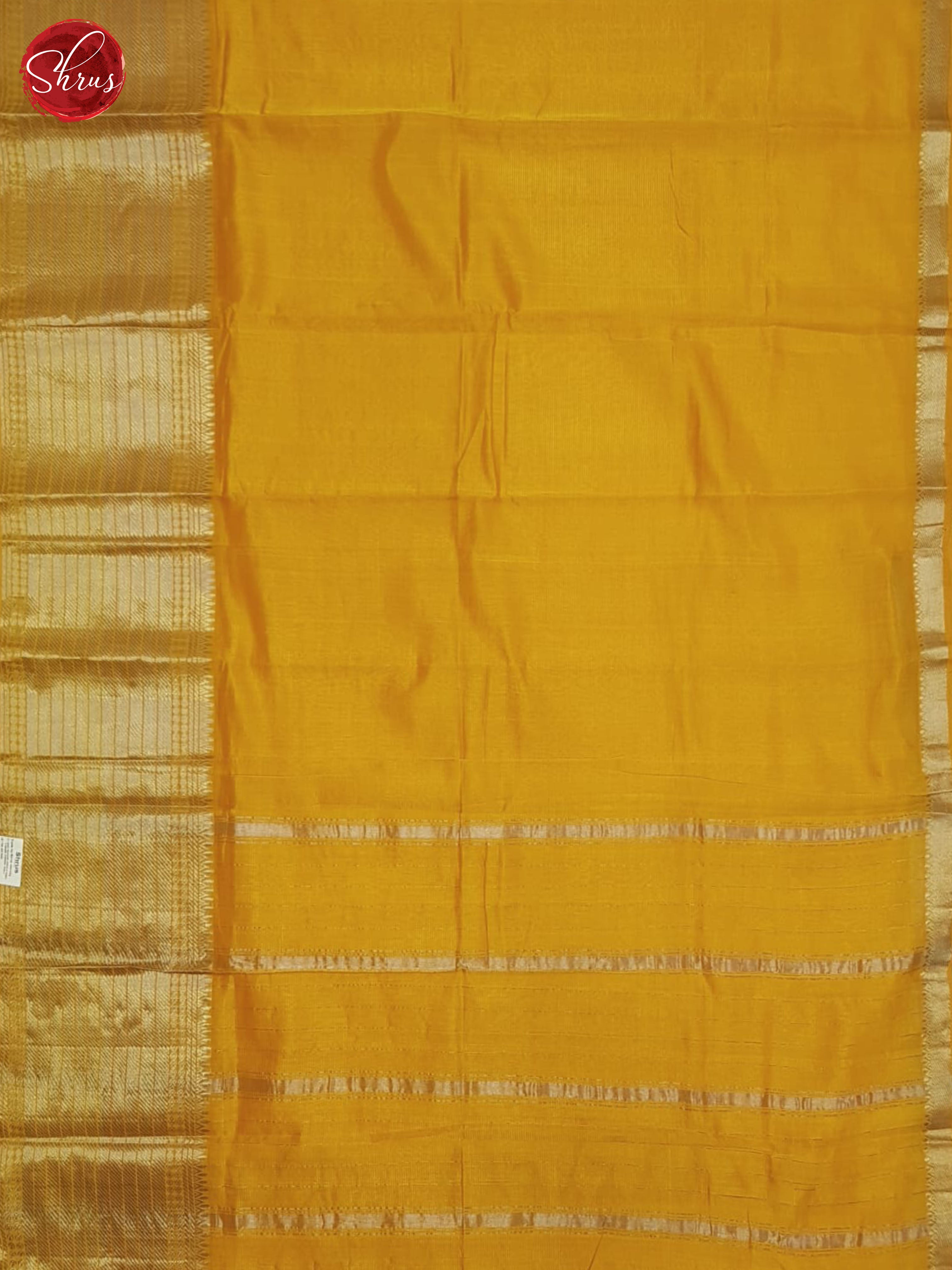 Mango yellow(single tone)- Mangalagiri silkcotton Saree - Shop on ShrusEternity.com