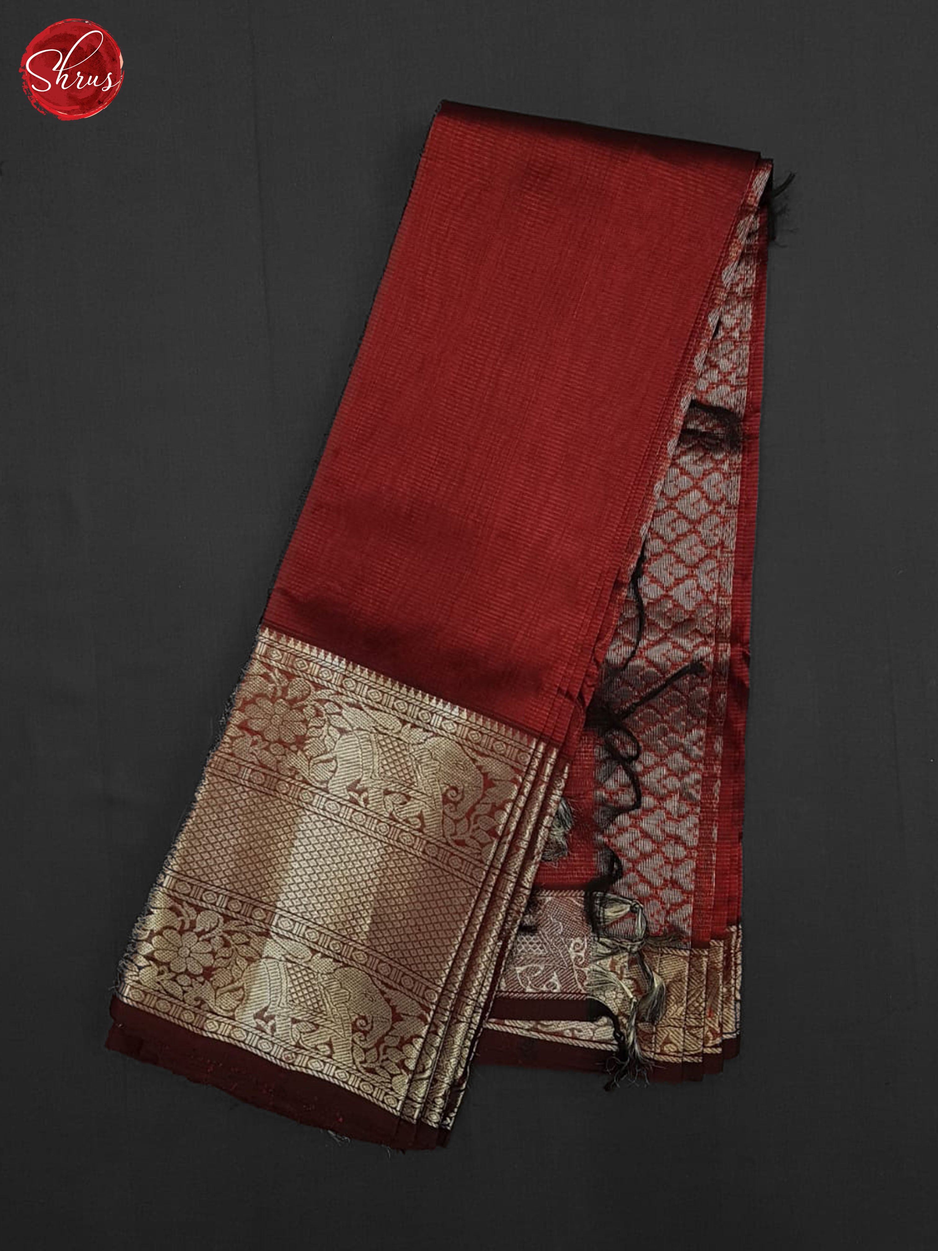 Maroon(single tone) - Mangalagiri silkcotton Saree - Shop on ShrusEternity.com