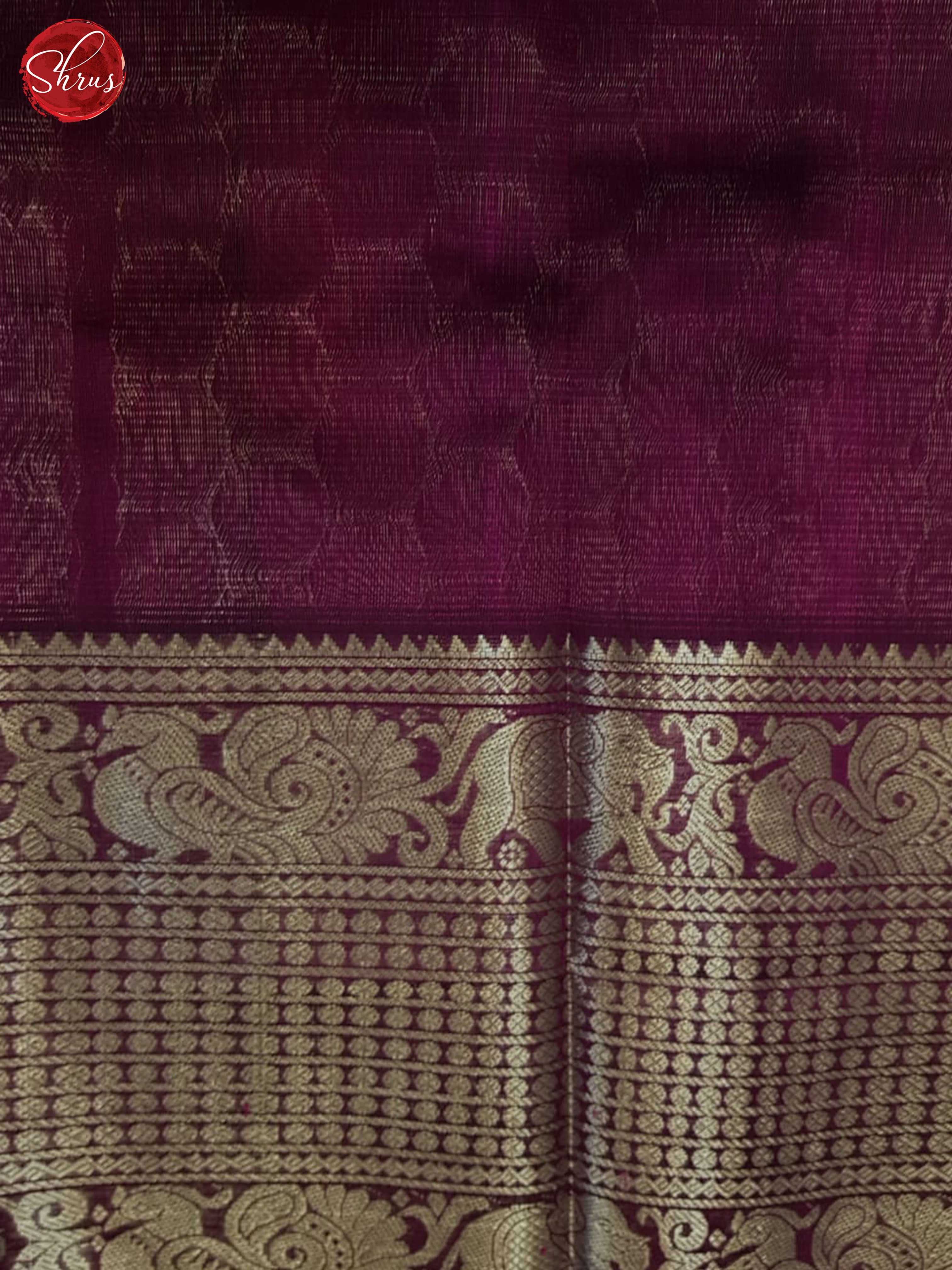 Wine(single tone)- Mangalagiri silkcotton Saree - Shop on ShrusEternity.com