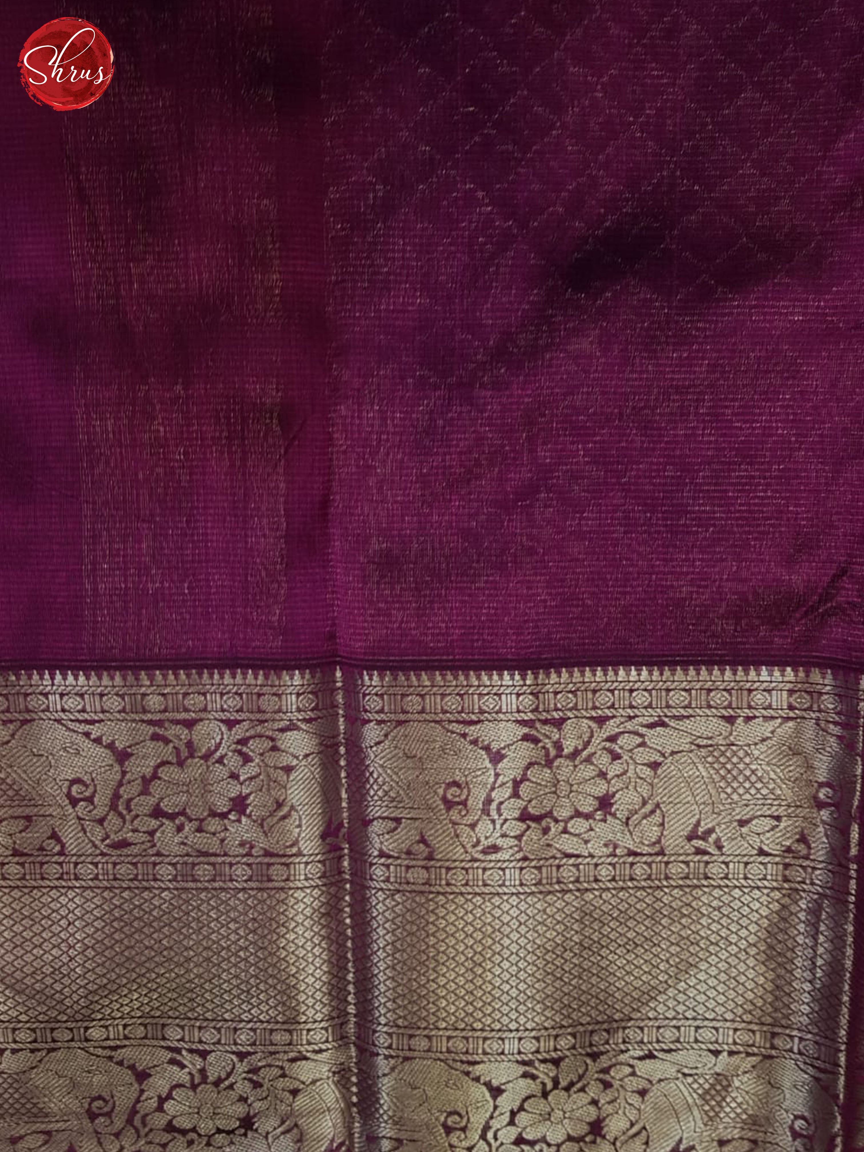 Wine(single tone) - Mangalagiri silkcotton Saree - Shop on ShrusEternity.com