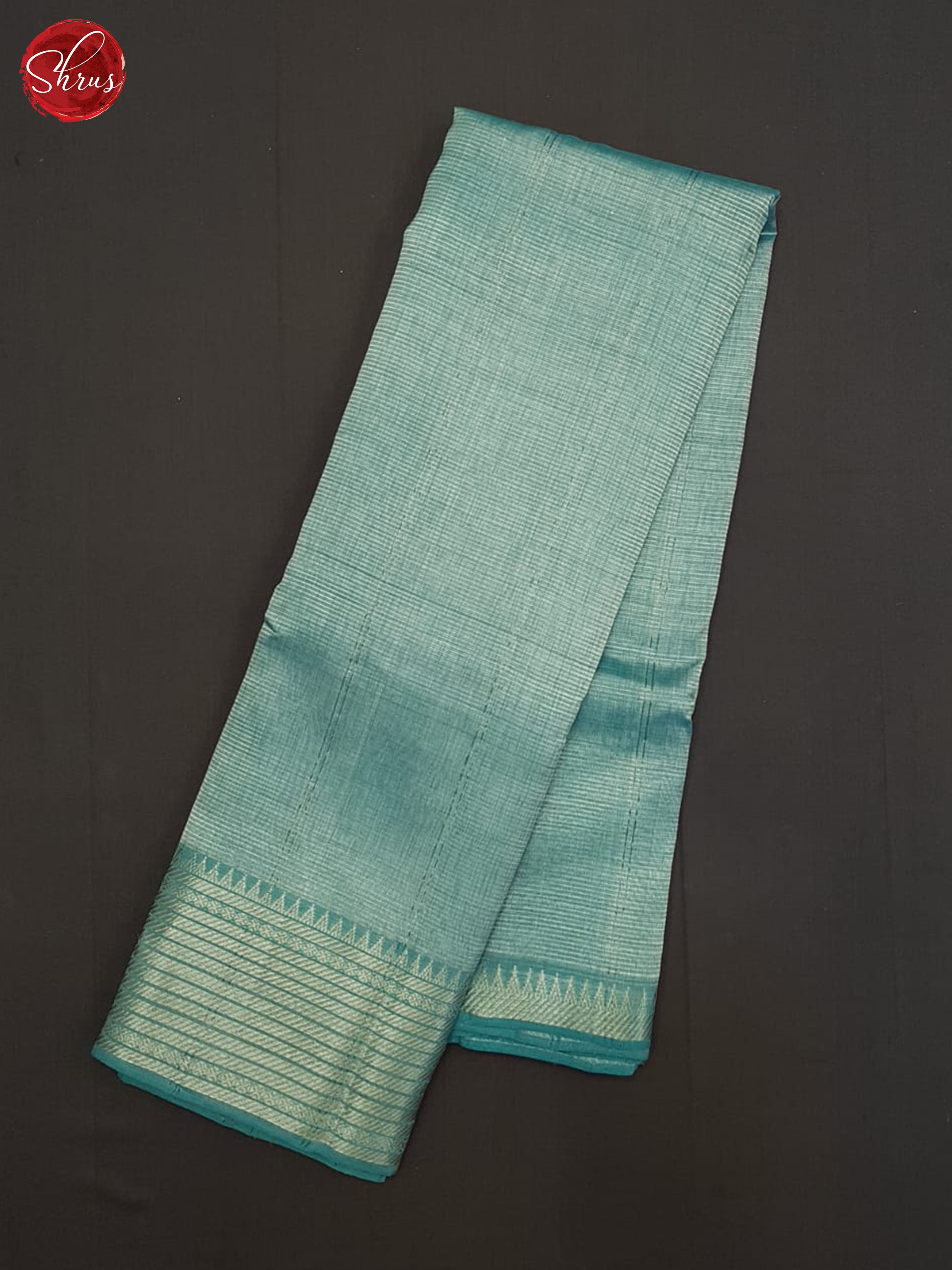 Blue(single tone) - Mangalagiri silkcotton Saree - Shop on ShrusEternity.com