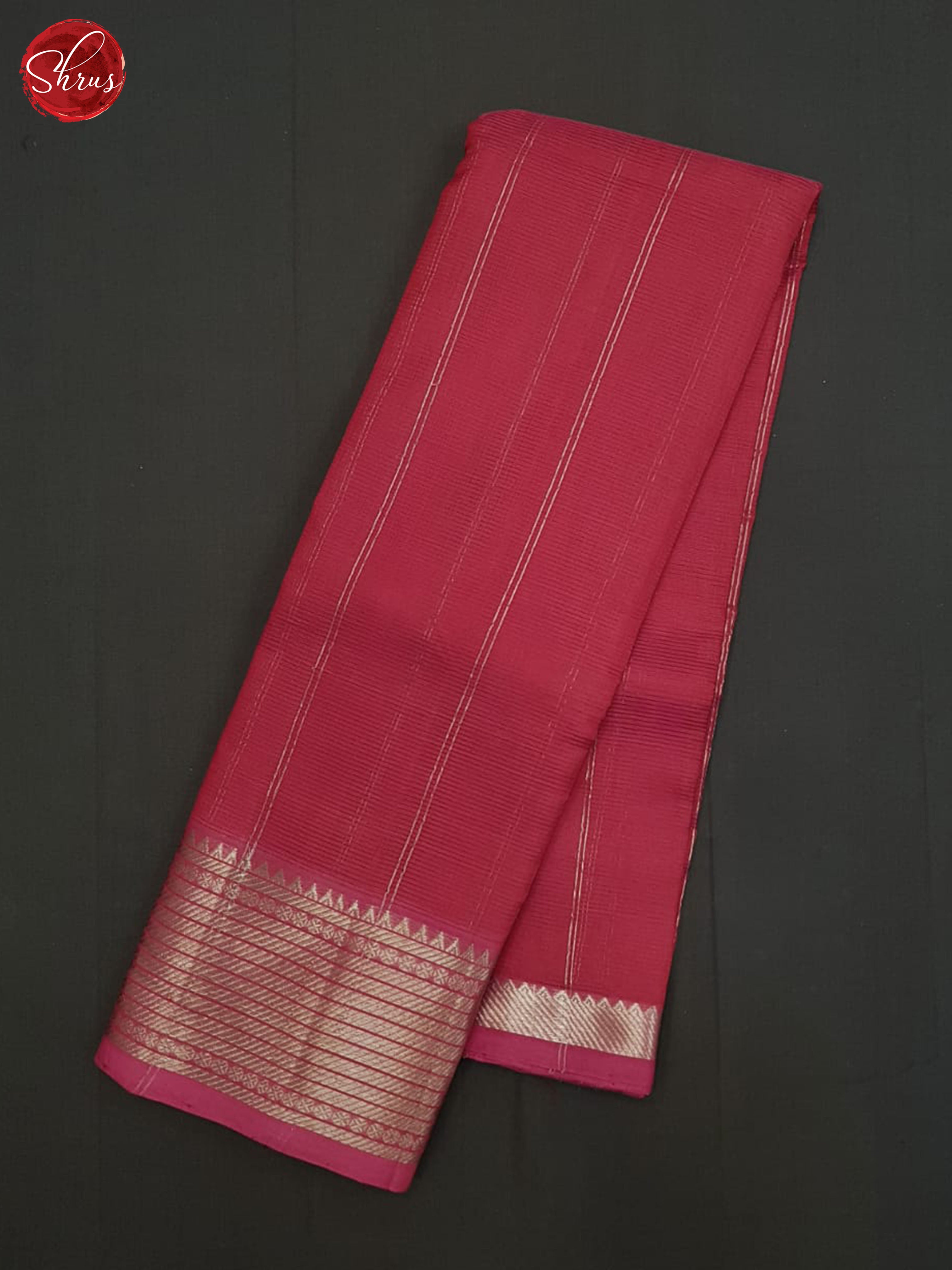 Rani pink(single tone)- Mangalagiri silkcotton Saree - Shop on ShrusEternity.com