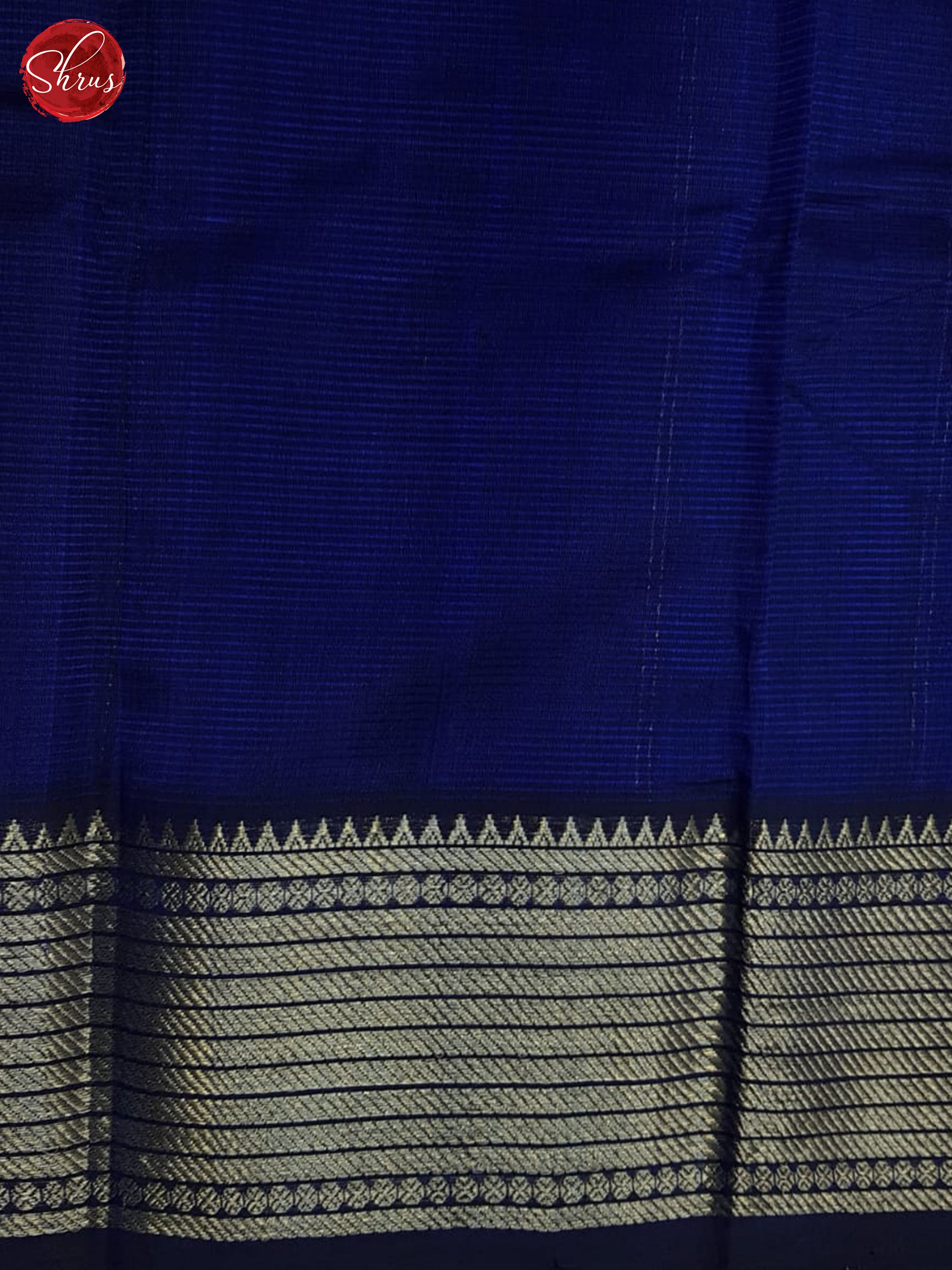 Blue(single tone)- Mangalagiri silkcotton Saree - Shop on ShrusEternity.com