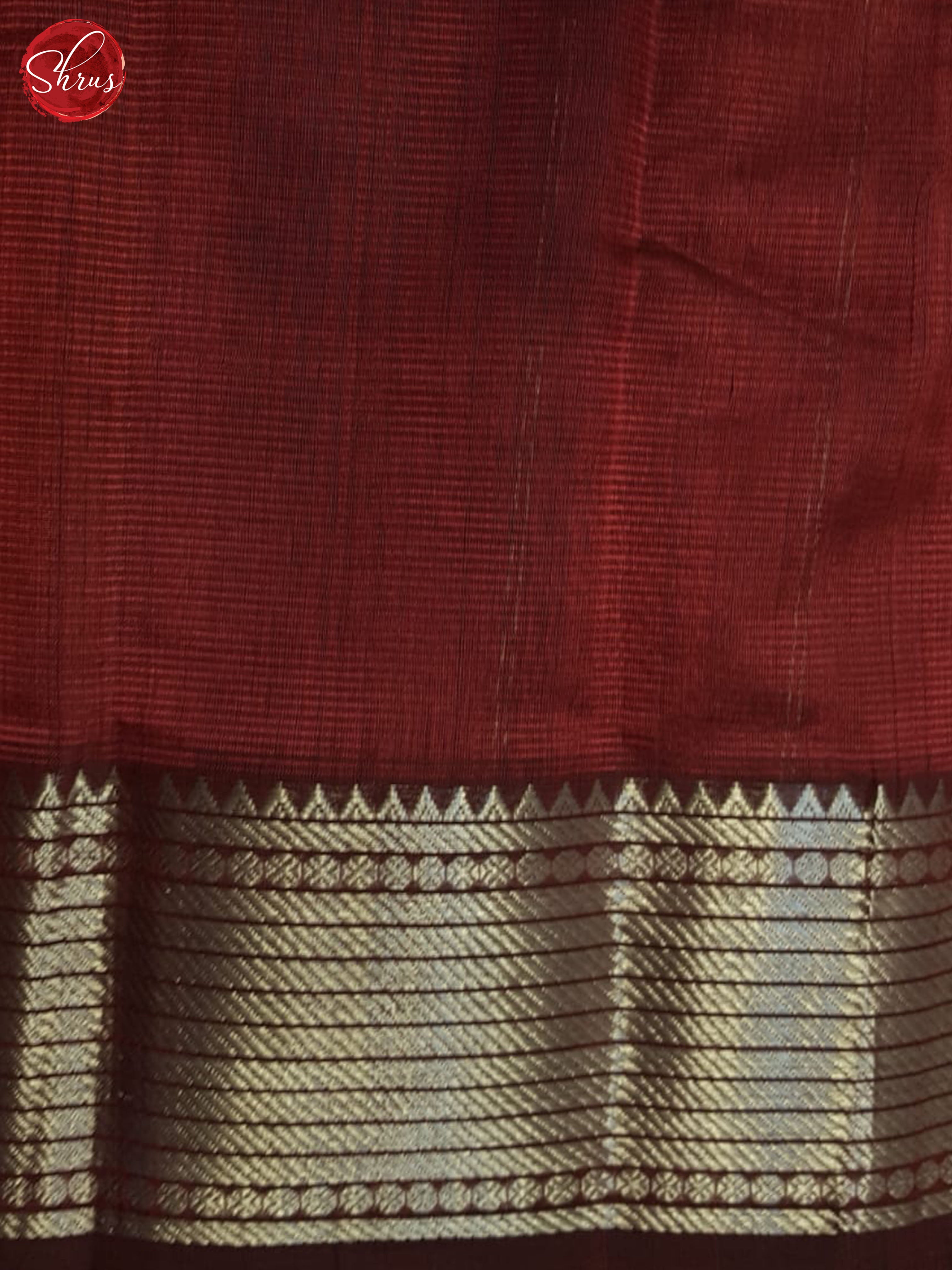 Maroon(single tone)- Mangalagiri silkcotton Saree - Shop on ShrusEternity.com