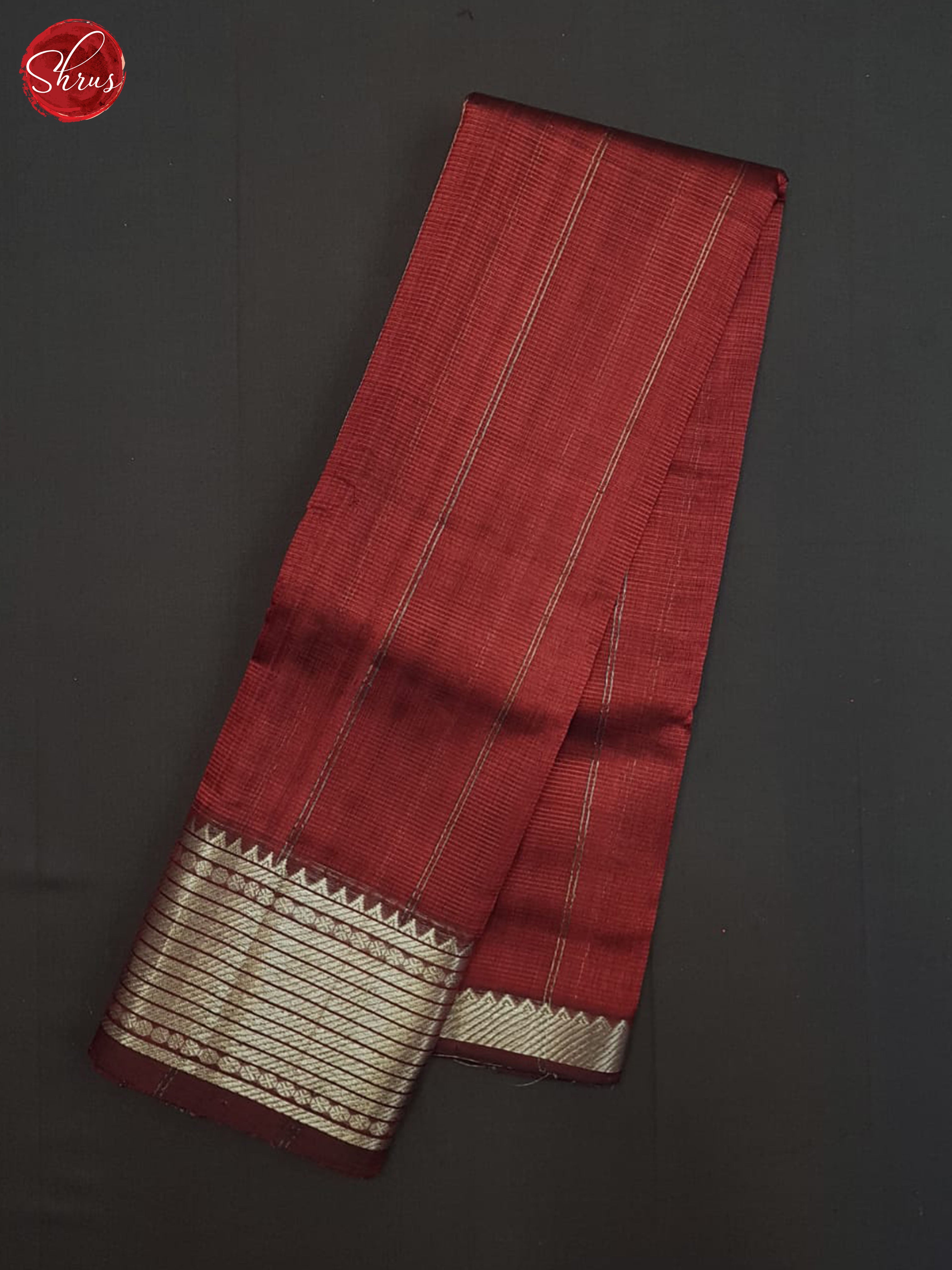 Maroon(single tone)- Mangalagiri silkcotton Saree - Shop on ShrusEternity.com