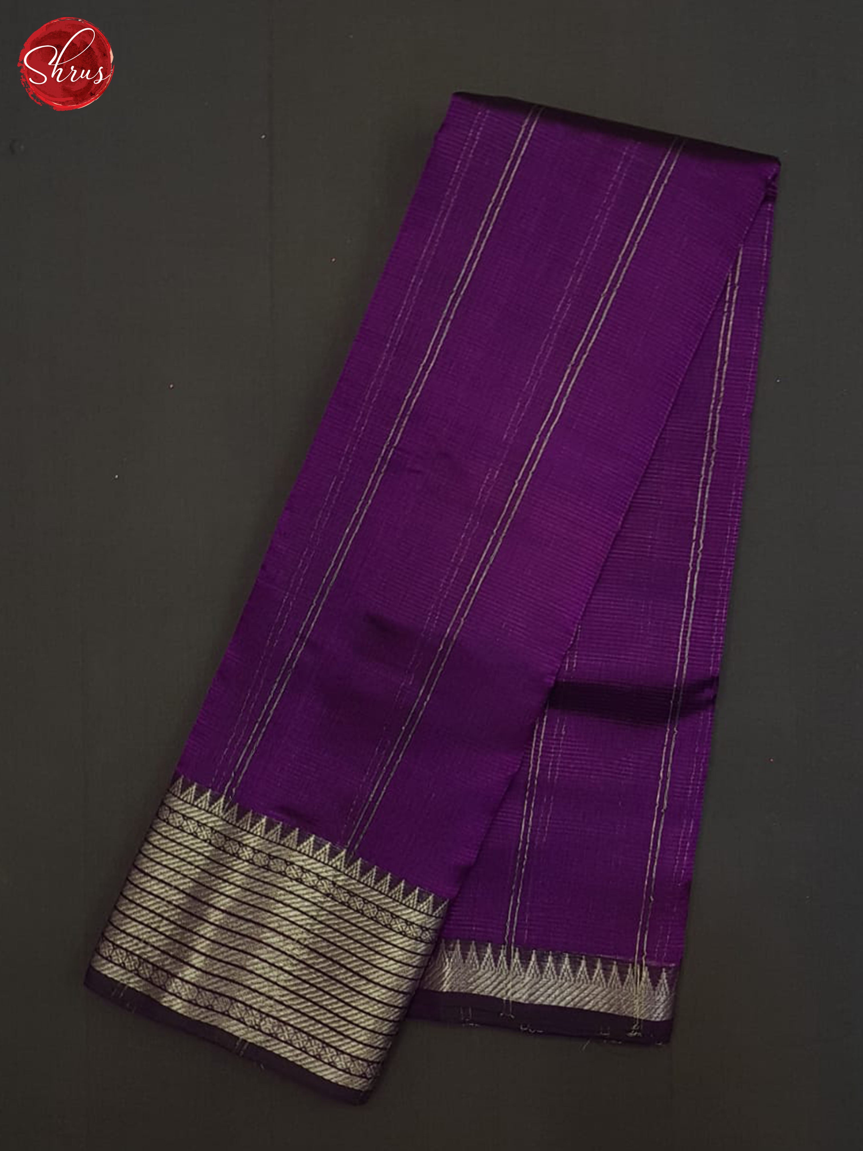 Purple(single tone) - Mangalagiri silkcotton Saree - Shop on ShrusEternity.com