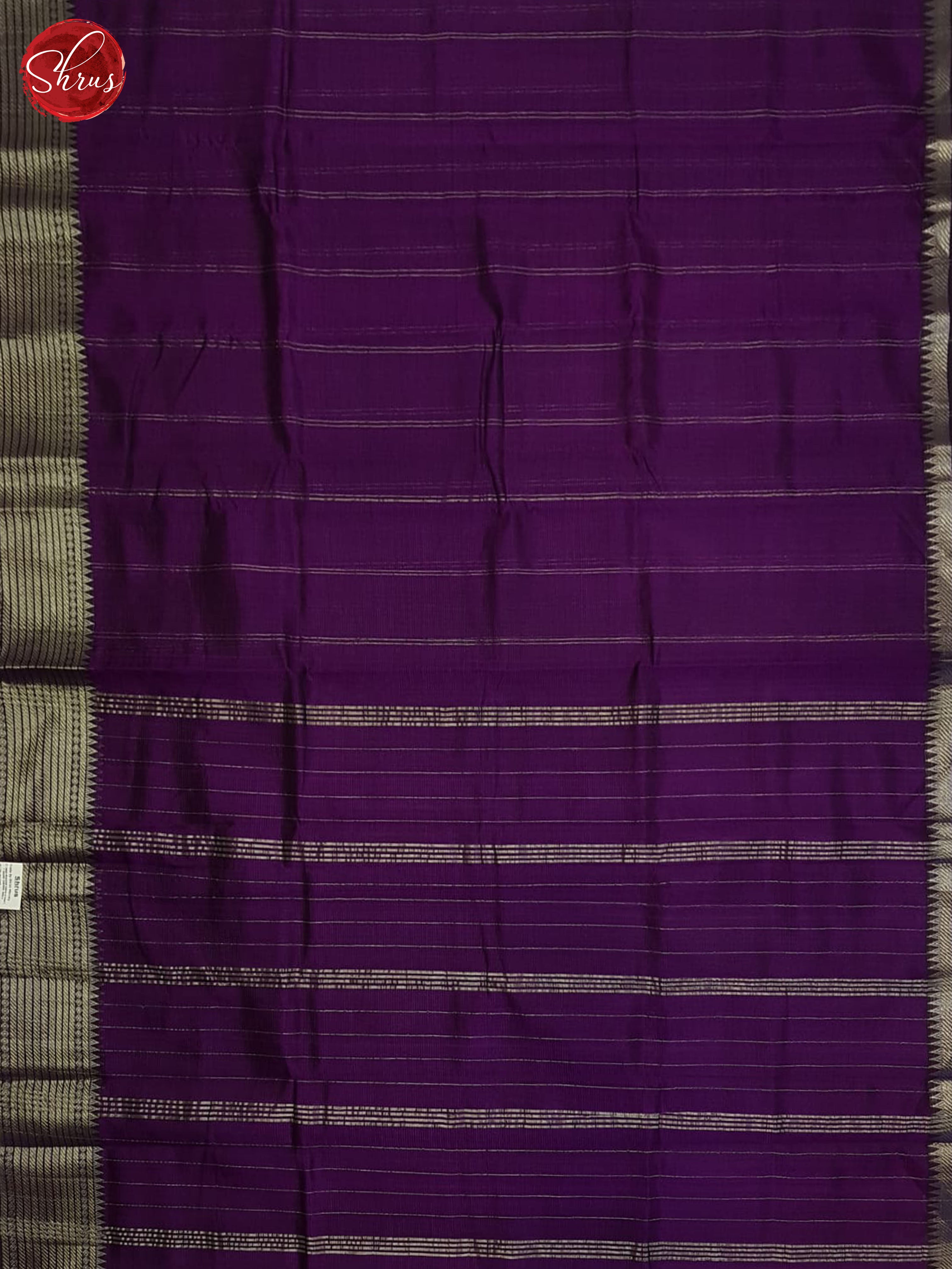 Purple(single tone) - Mangalagiri silkcotton Saree - Shop on ShrusEternity.com