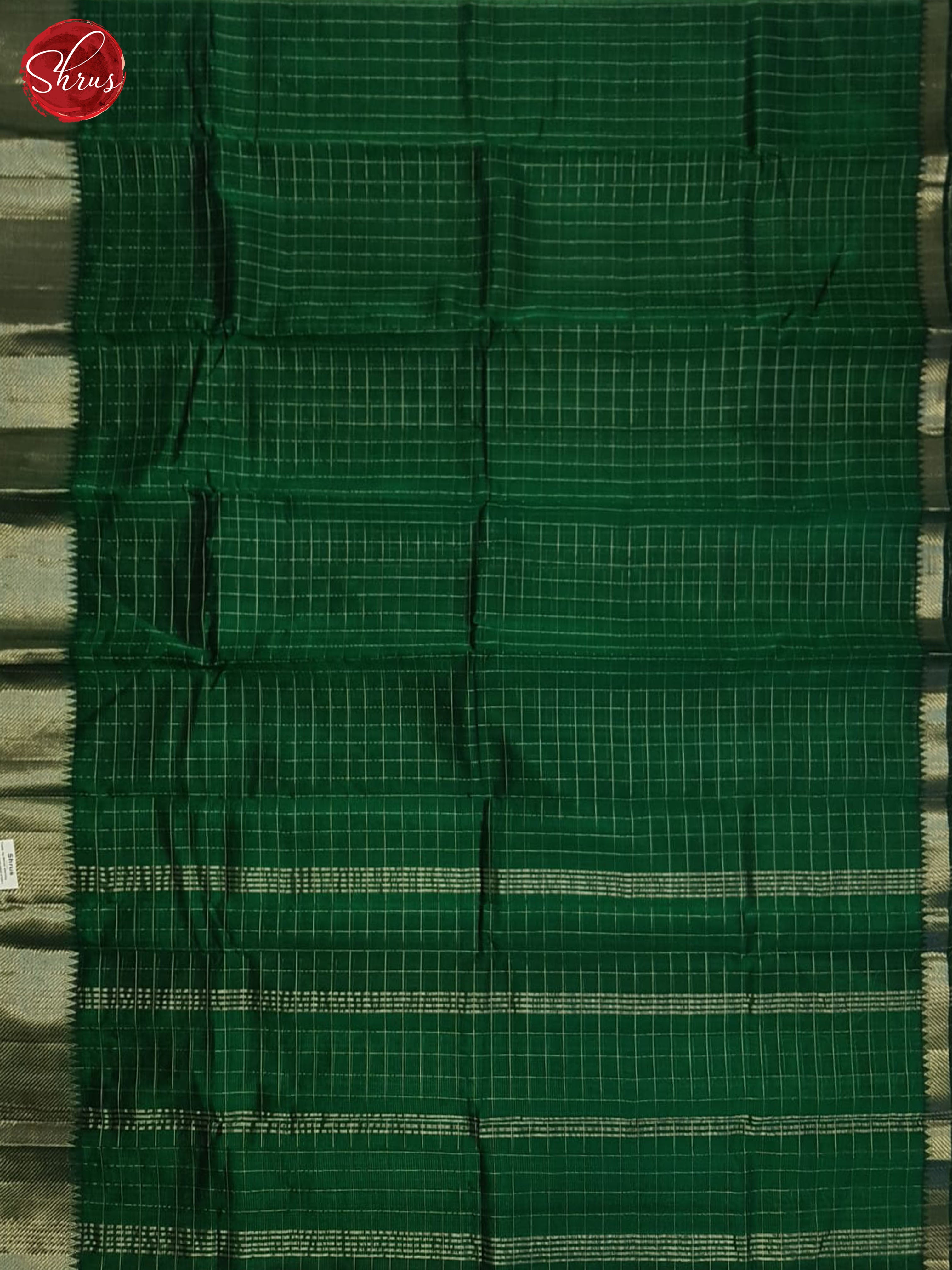 Green(single tone) - Mangalagiri silkcotton Saree - Shop on ShrusEternity.com