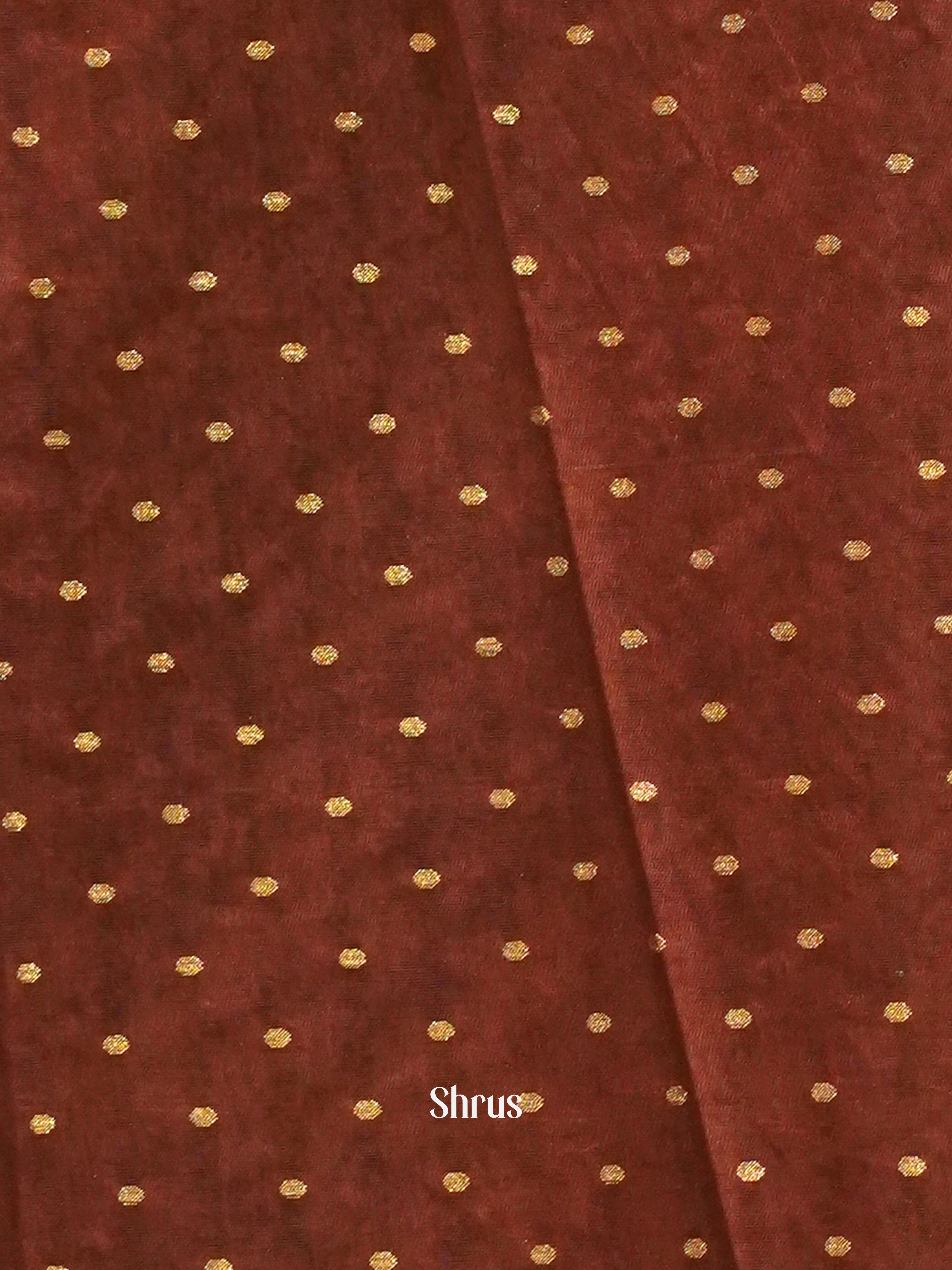 Beige And Araku Maroon-Semi crepe saree