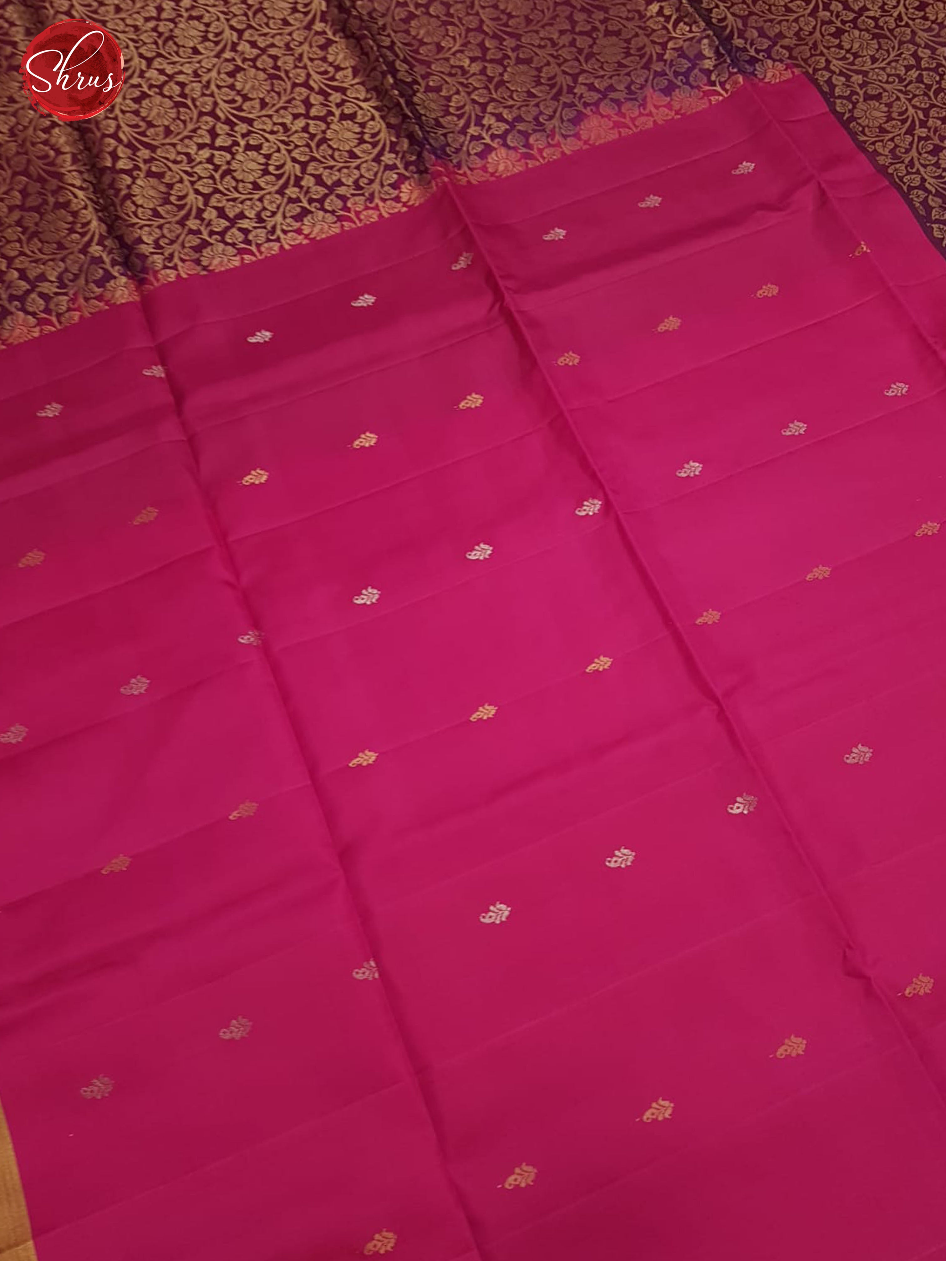 Pink and Wine - Soft Silk saree - Shop on ShrusEternity.com