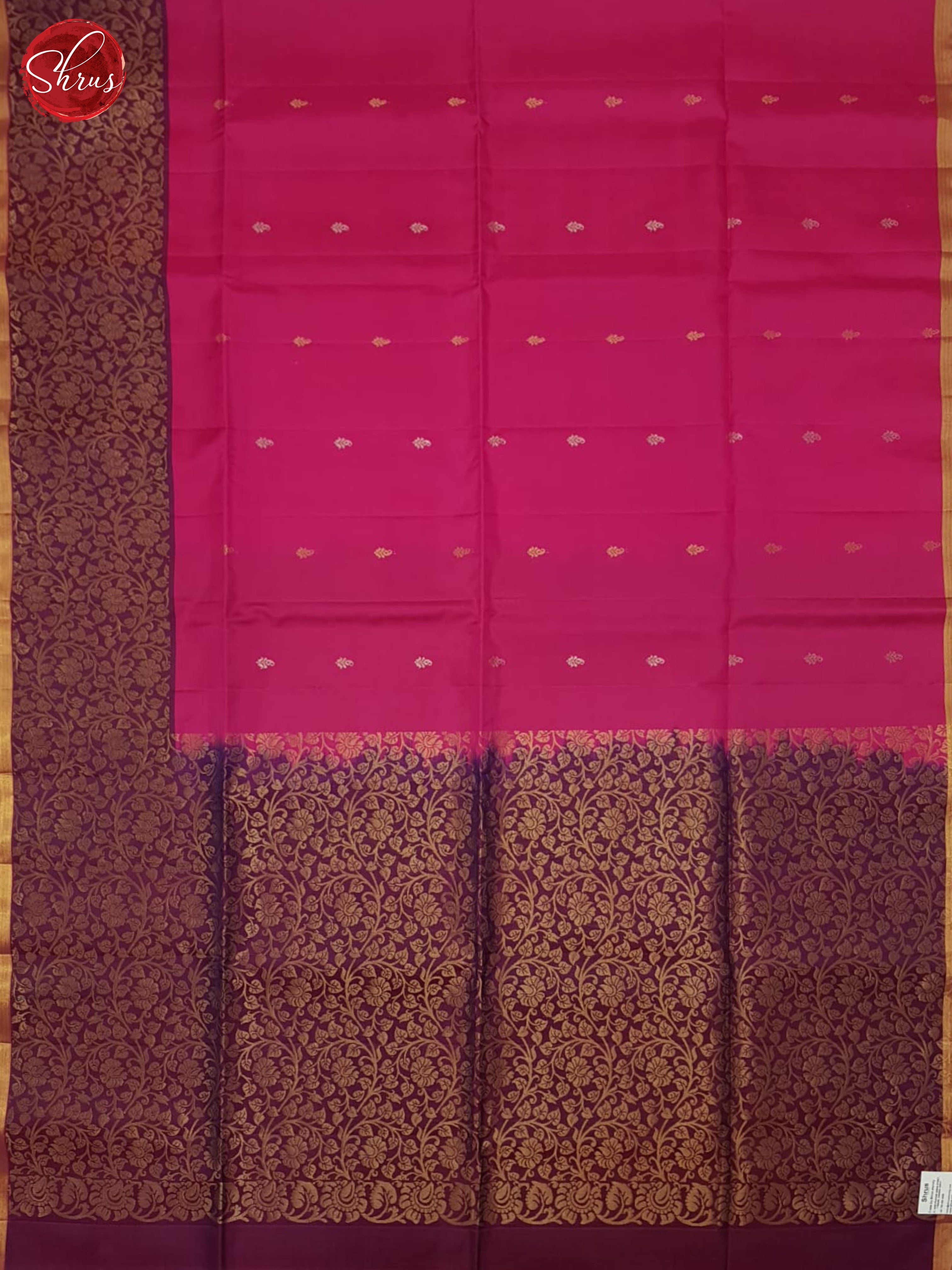 Pink and Wine - Soft Silk saree - Shop on ShrusEternity.com