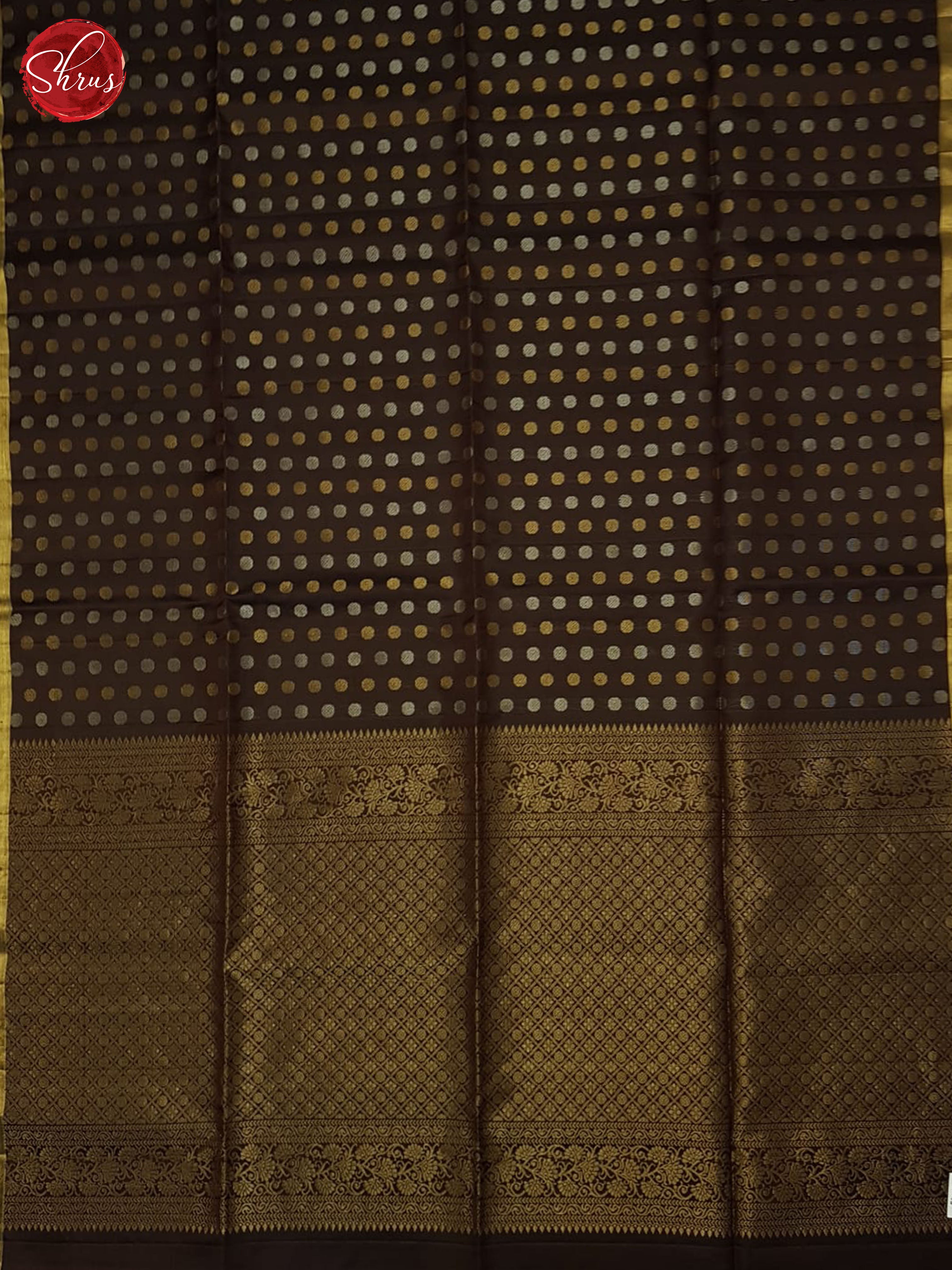 Brown and Mehandi Green - Soft Silk Saree - Shop on ShrusEternity.com