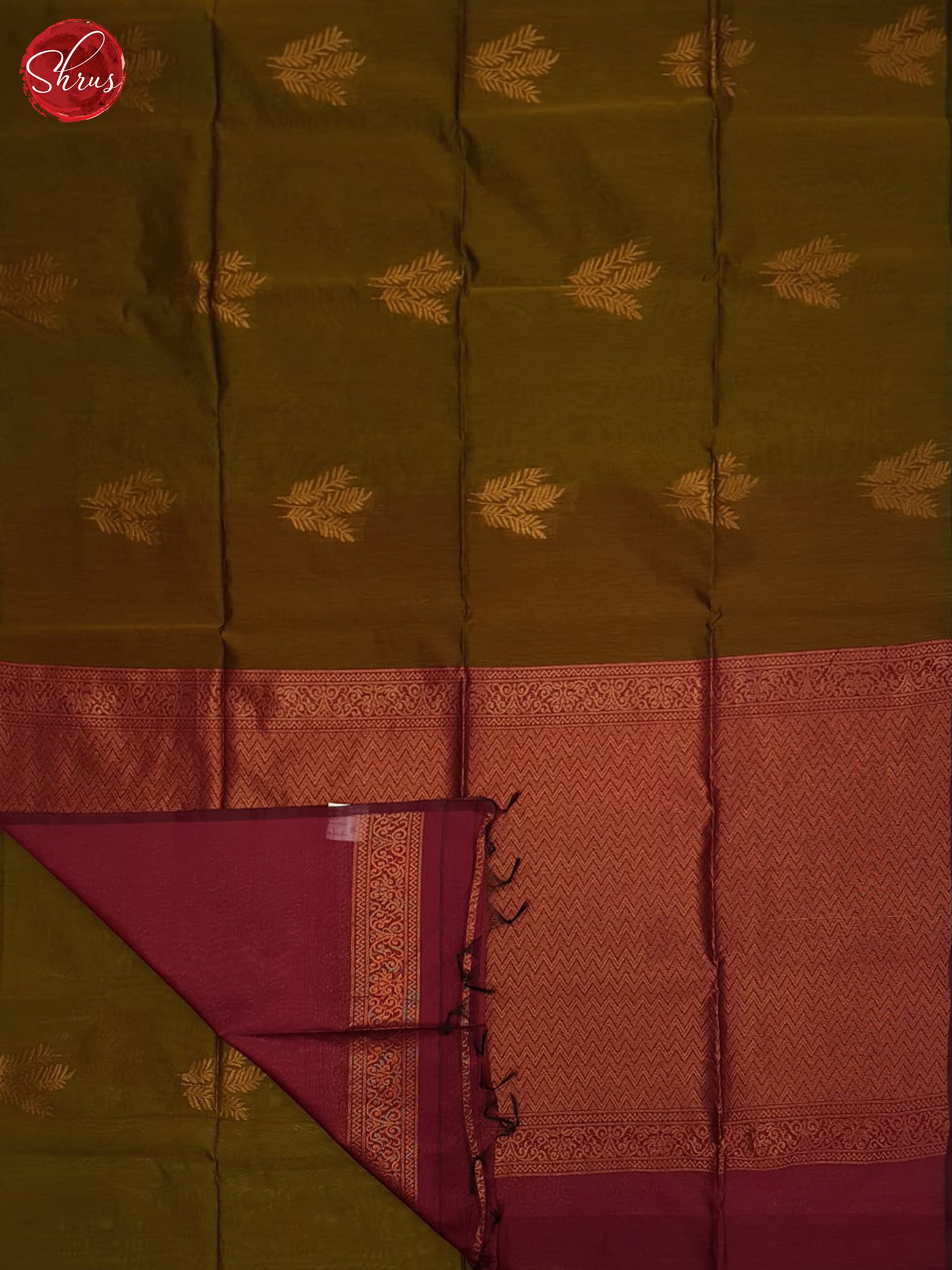 Brown And Majenta Pink- Semi silk cotton saree - Shop on ShrusEternity.com