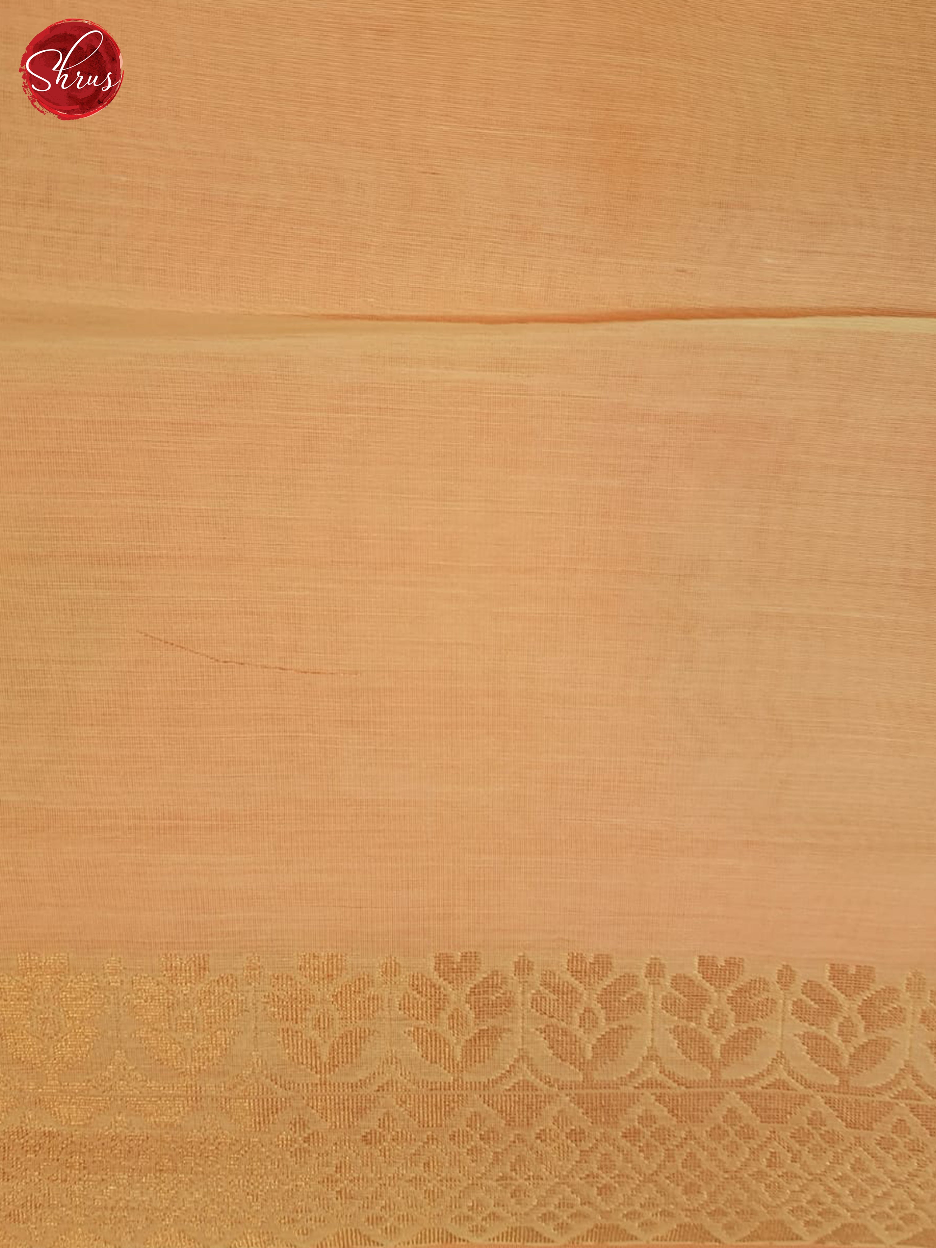 Orange And Beige- semi silk cotton saree - Shop on ShrusEternity.com
