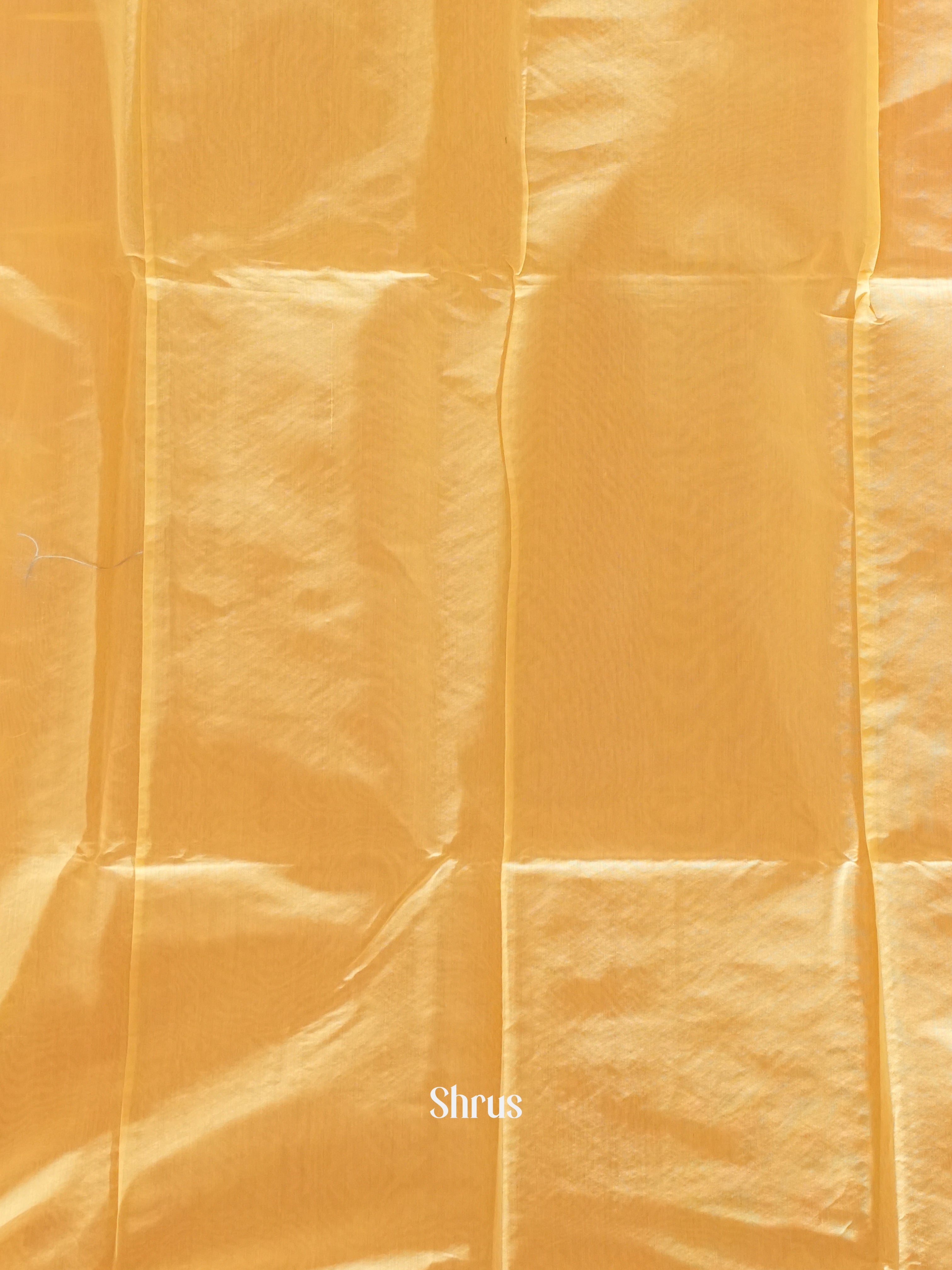 Orange And Beige- semi silk cotton saree