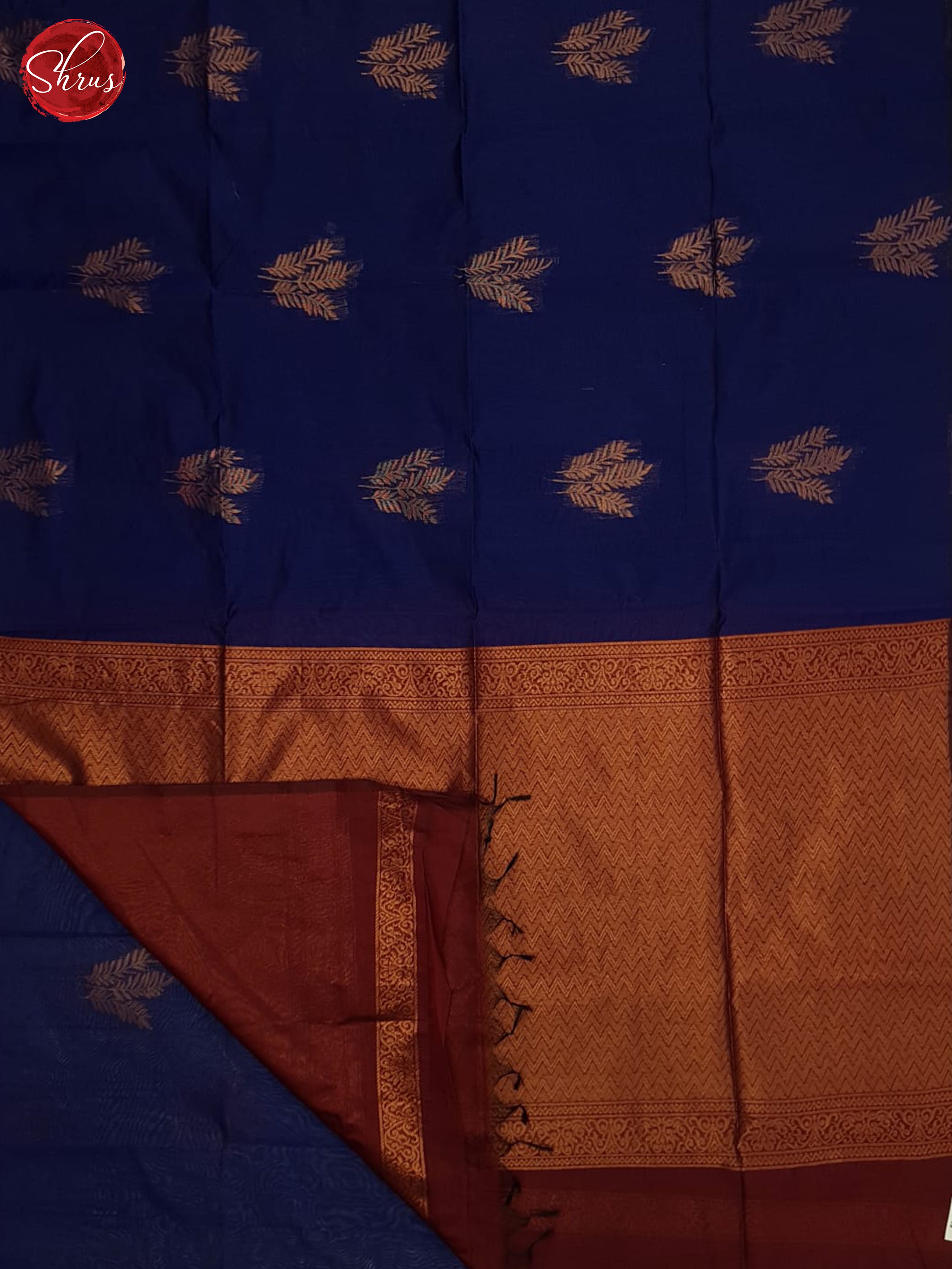 Blue And Araku Maroon-Semi Silk Cotton saree - Shop on ShrusEternity.com