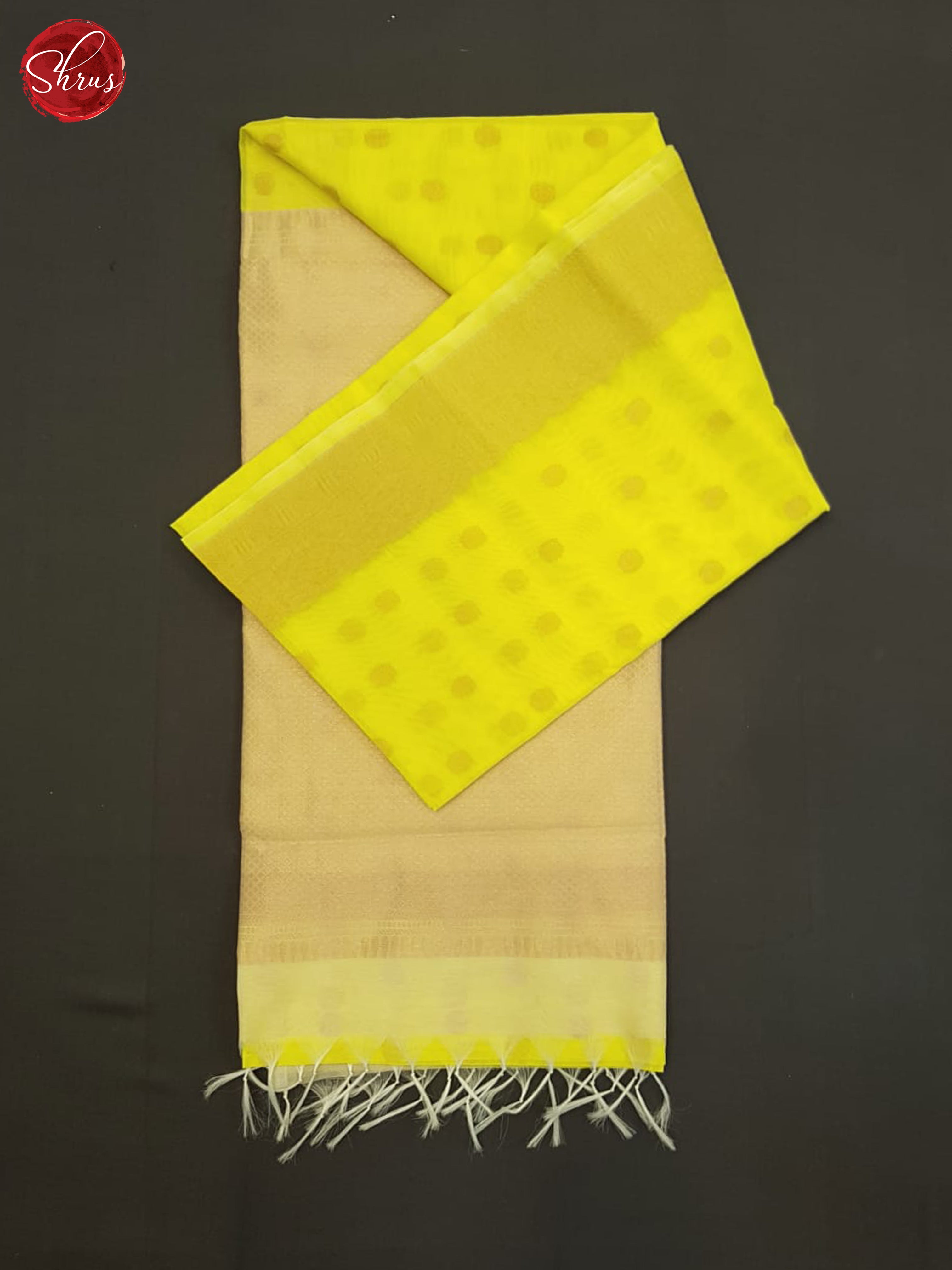 Yellow And Beige-Semi Silk cotton saree - Shop on ShrusEternity.com