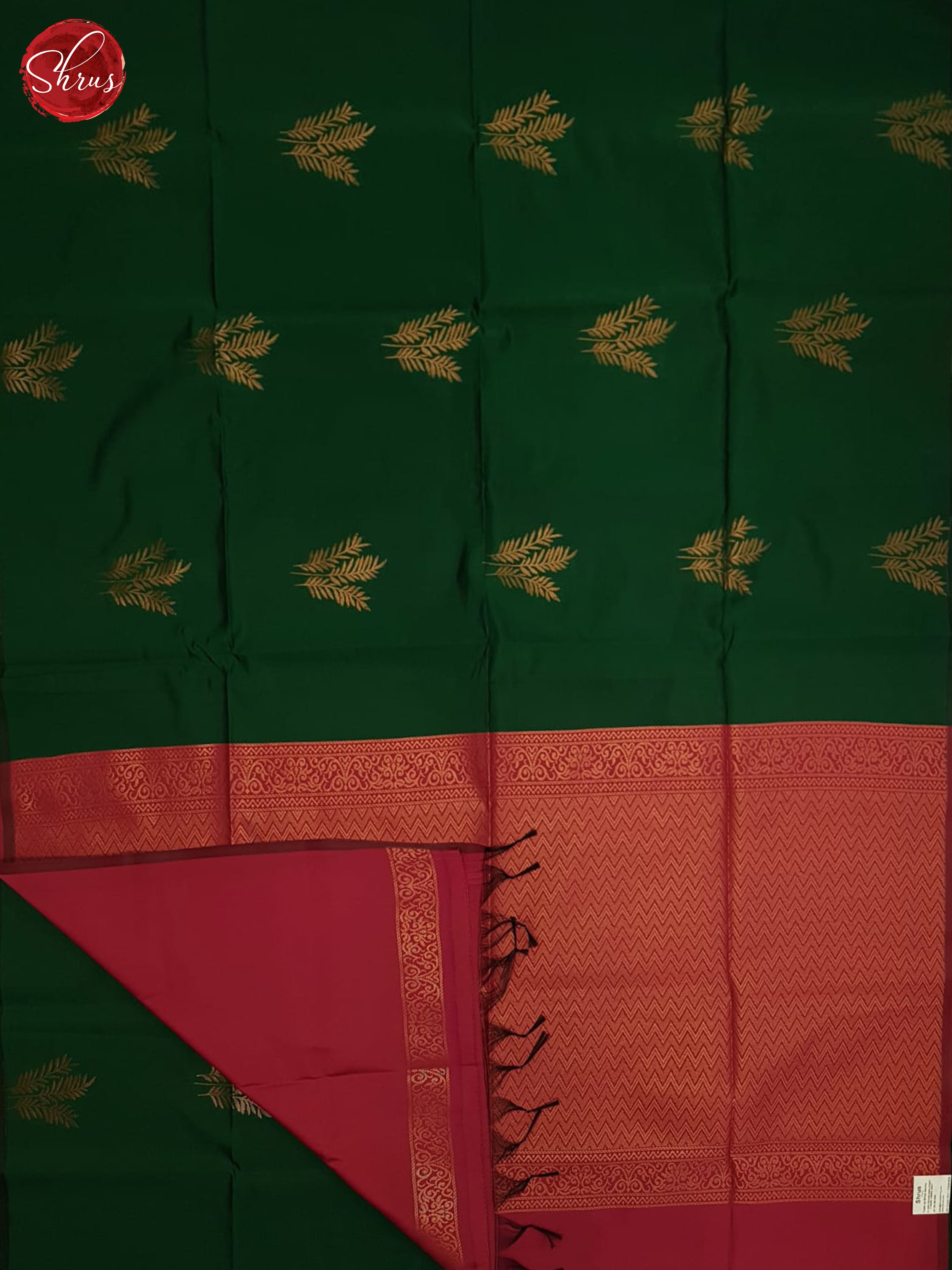 Green And Pink-semi soft silk saree - Shop on ShrusEternity.com