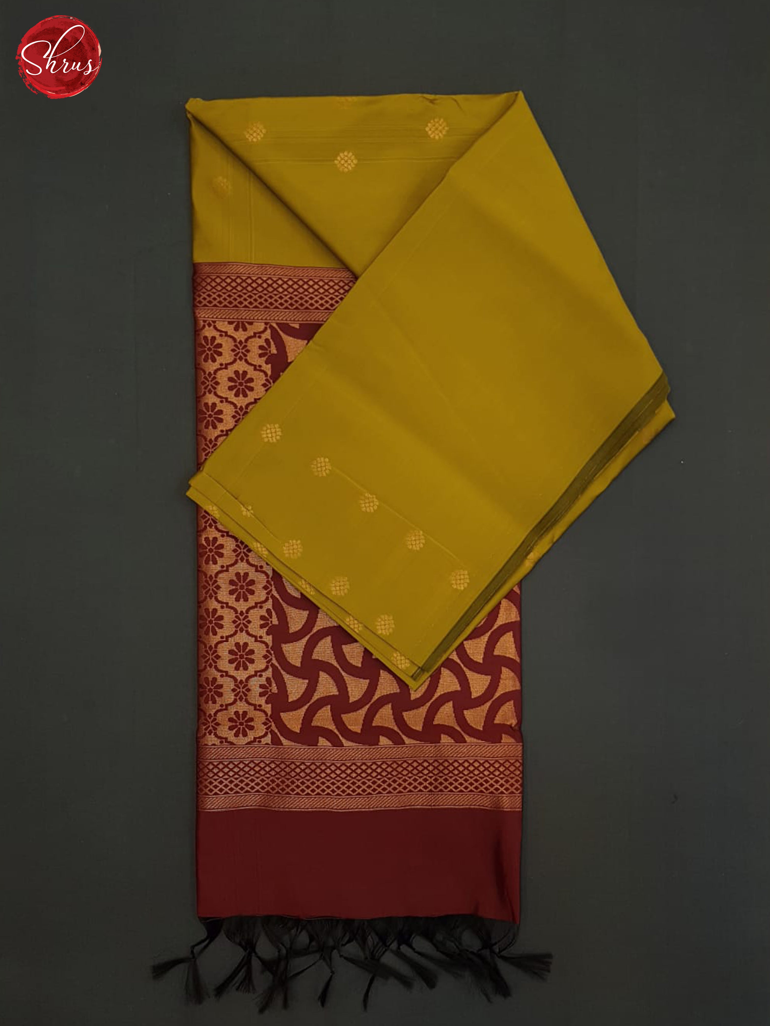 Mehandi Green And Araku Maroon- Semi soft silk saree - Shop on ShrusEternity.com