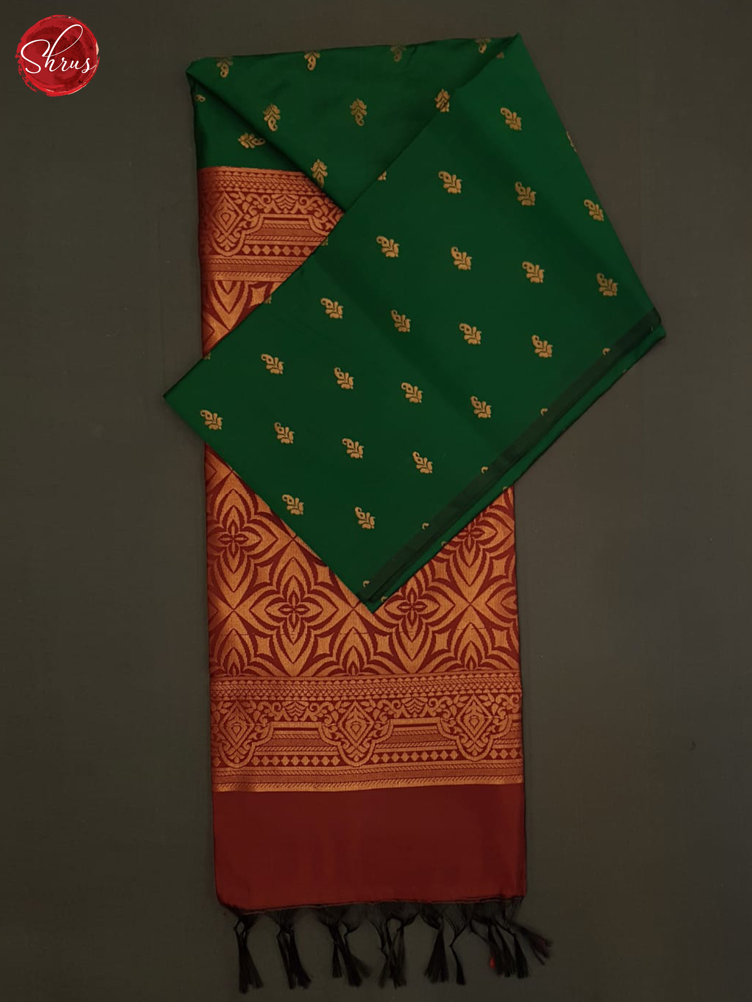 Green And Araku Maroon-Semi soft silk saree - Shop on ShrusEternity.com