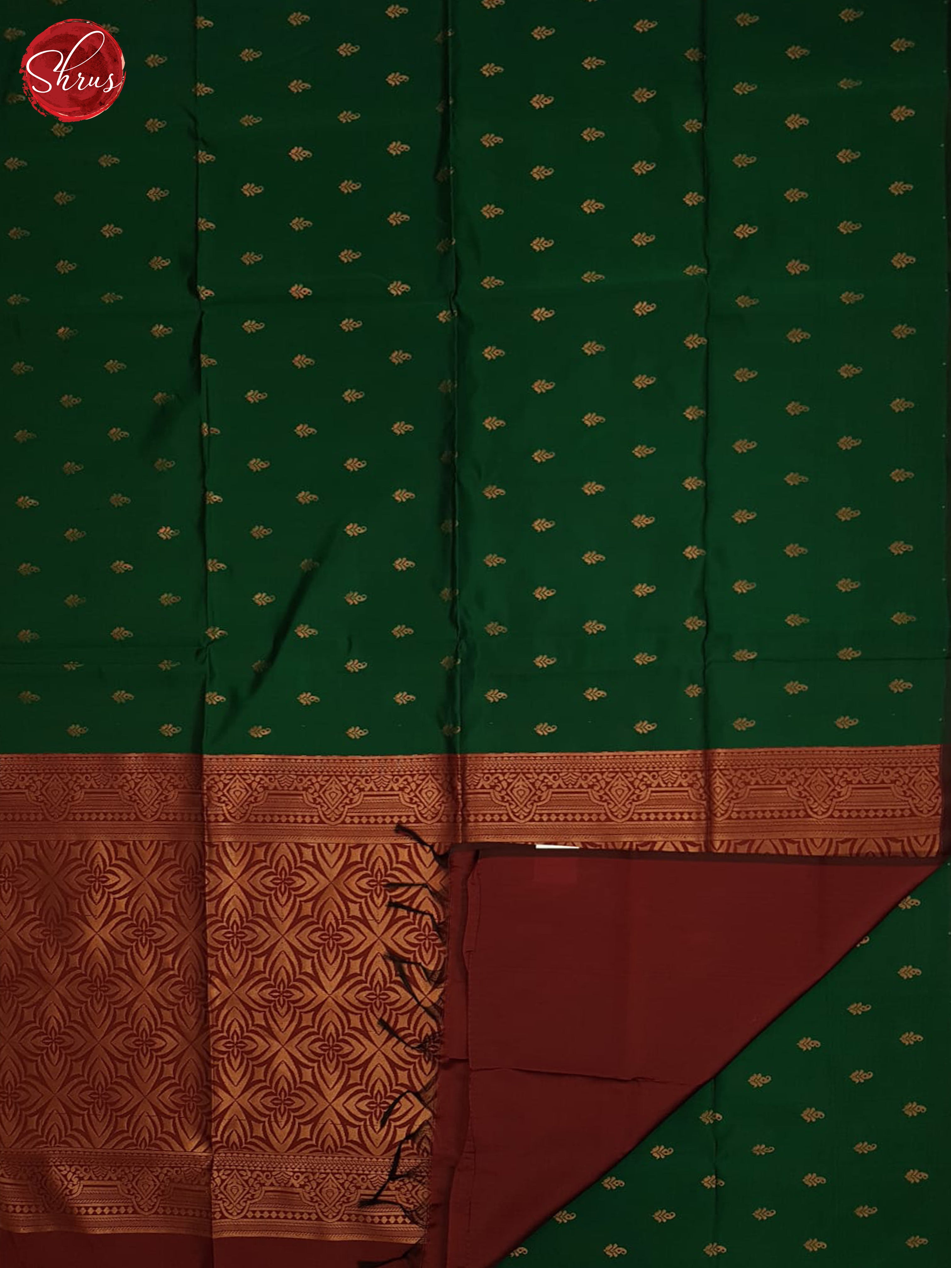 Green And Araku Maroon-Semi soft silk saree - Shop on ShrusEternity.com