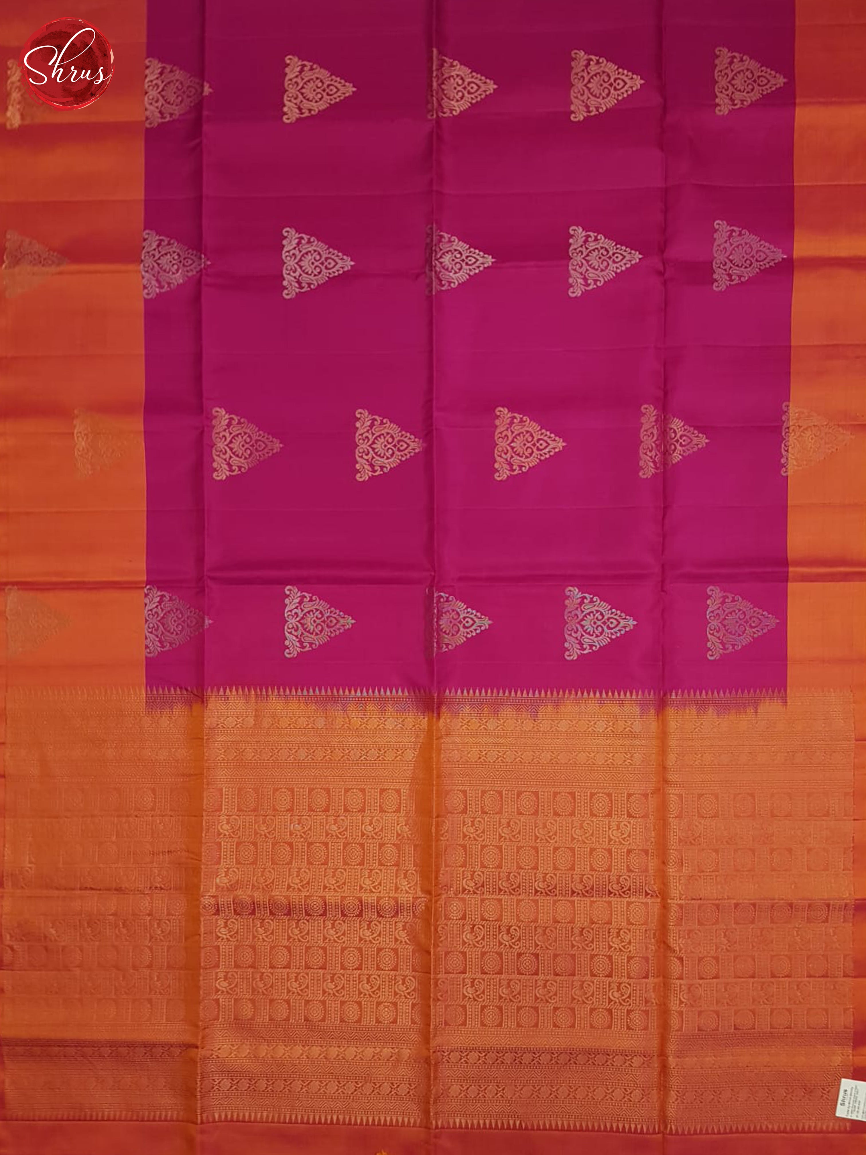 Pink And Orange- Soft Silk Saree - Shop on ShrusEternity.com