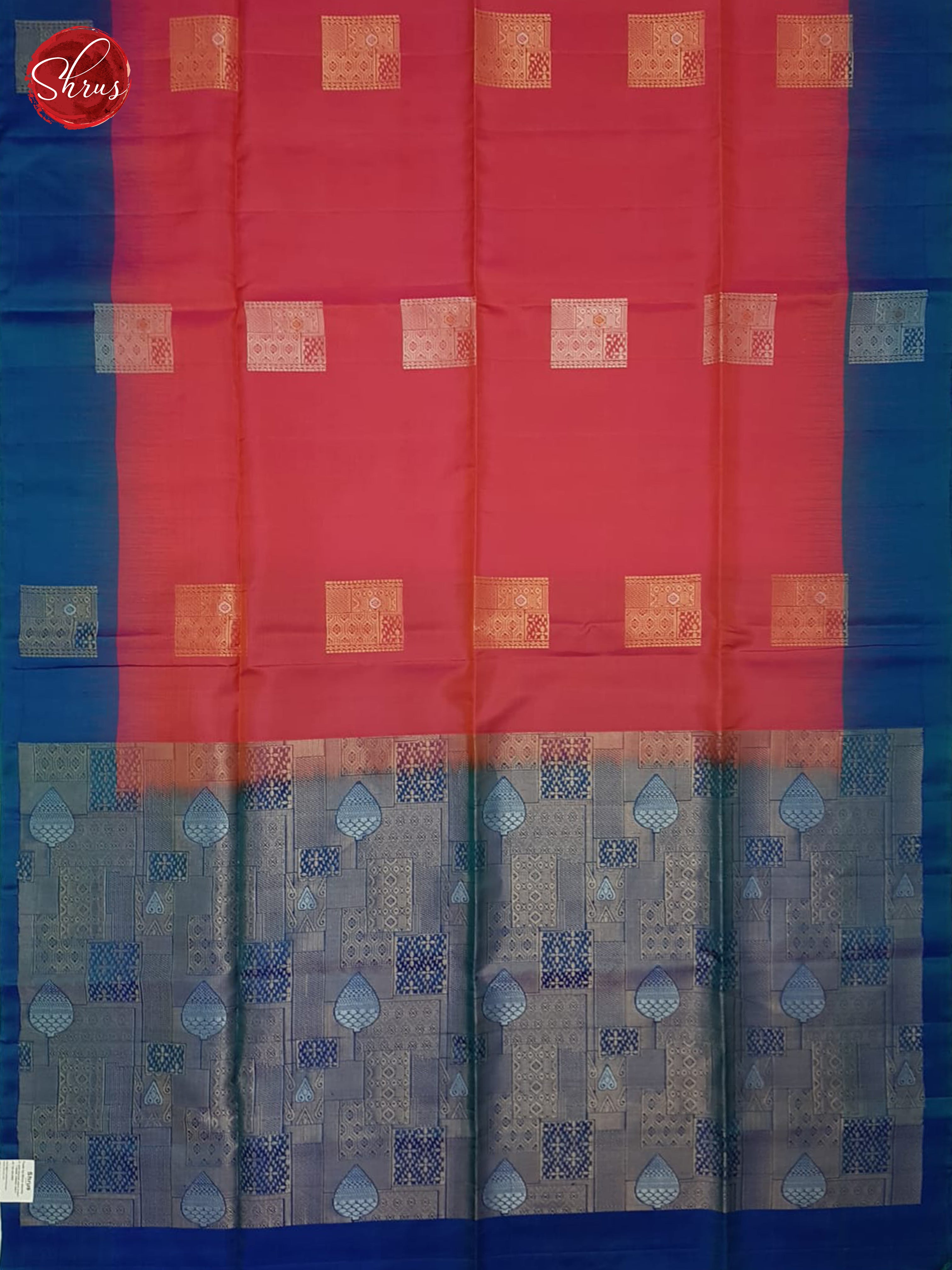 Pink And Blue- Soft Silk Saree - Shop on ShrusEternity.com