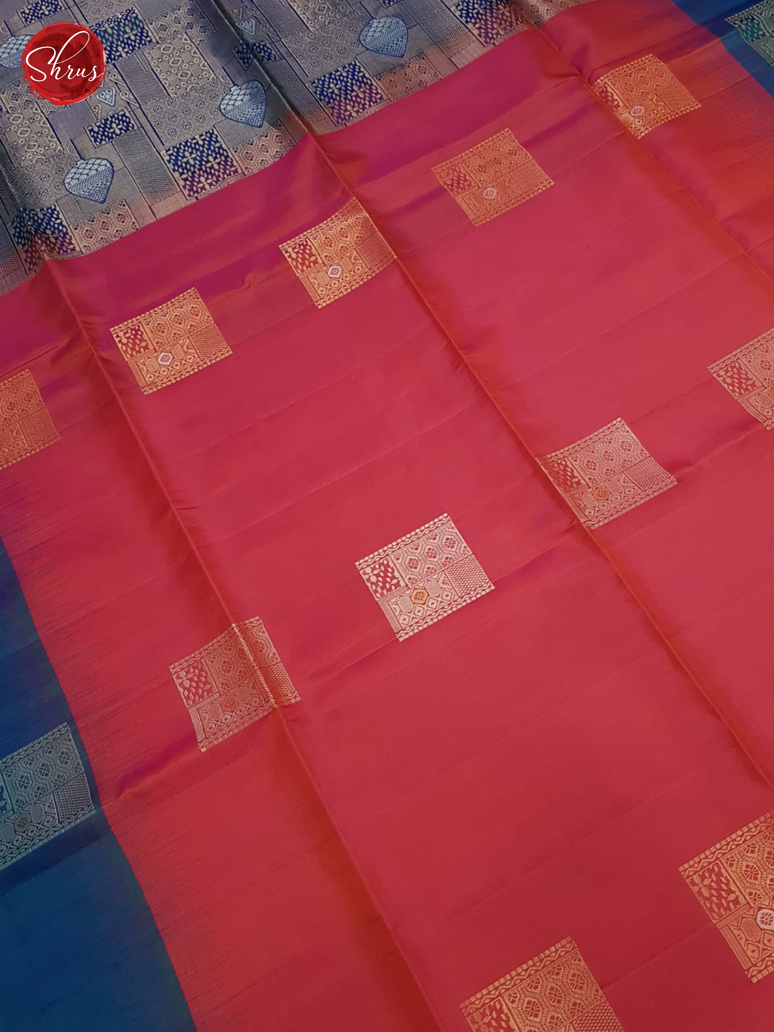 Pink And Blue- Soft Silk Saree - Shop on ShrusEternity.com