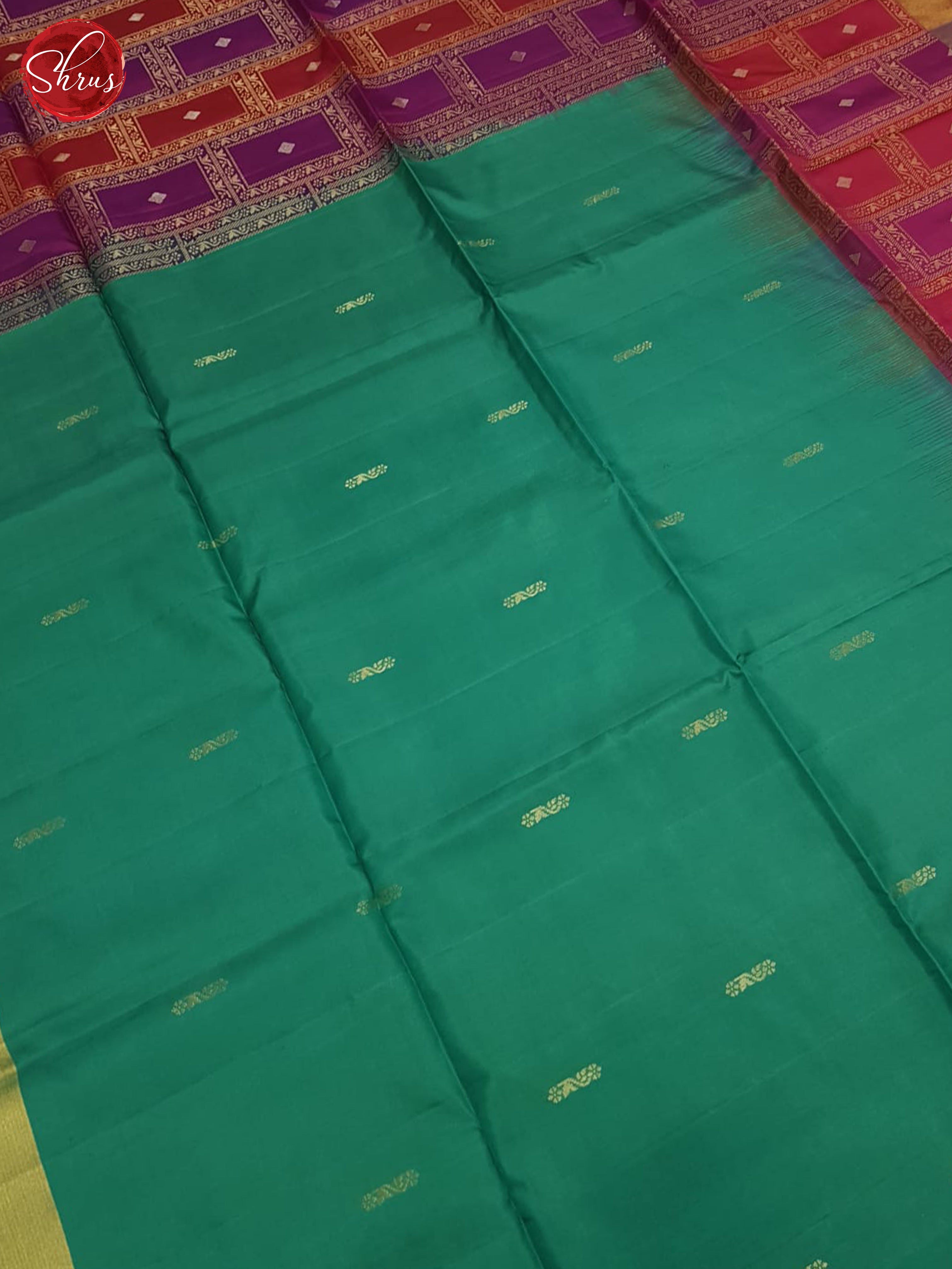 Green And Pink-Soft silk saree - Shop on ShrusEternity.com
