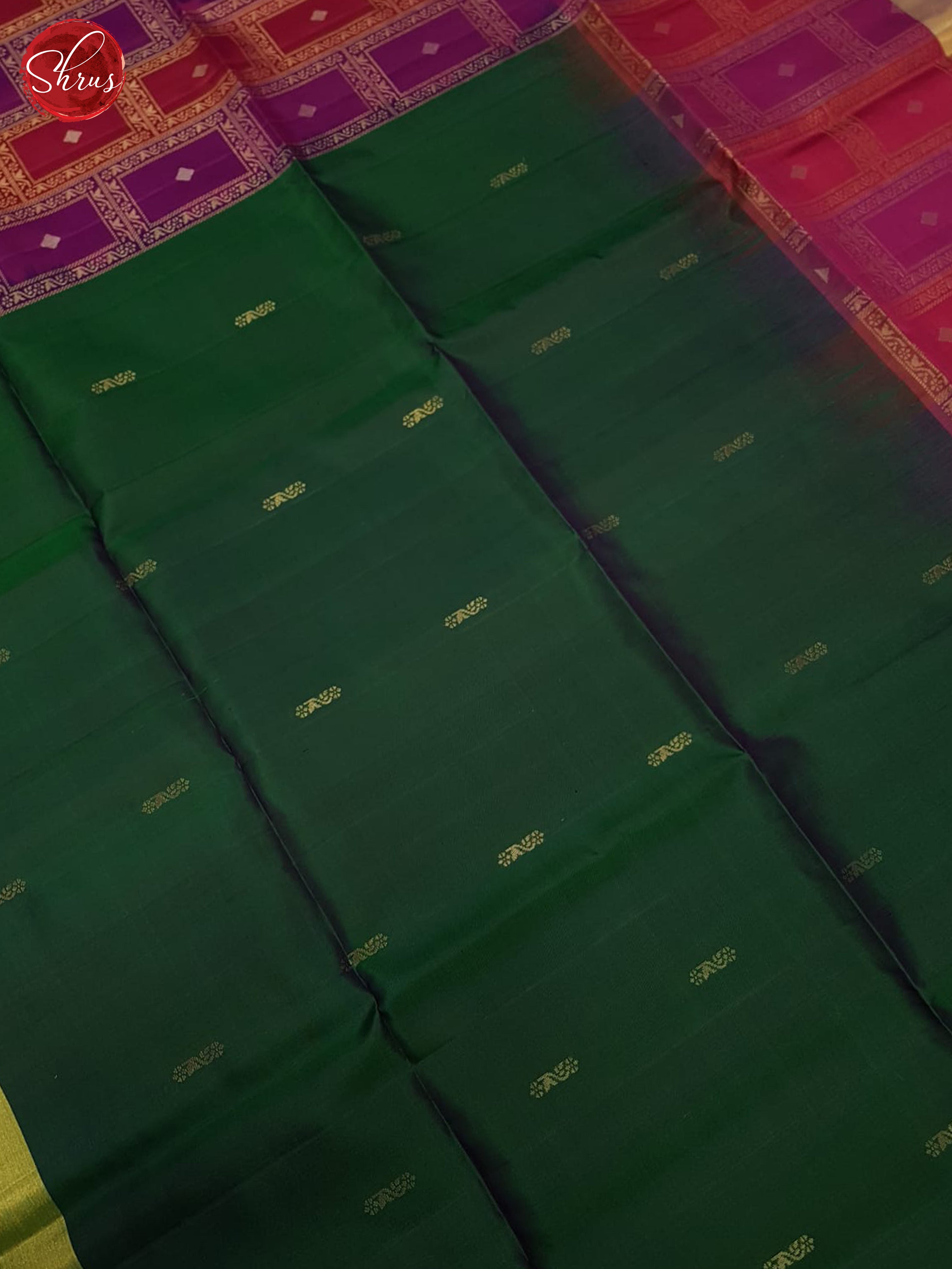 Green And Pink-Soft silk saree - Shop on ShrusEternity.com