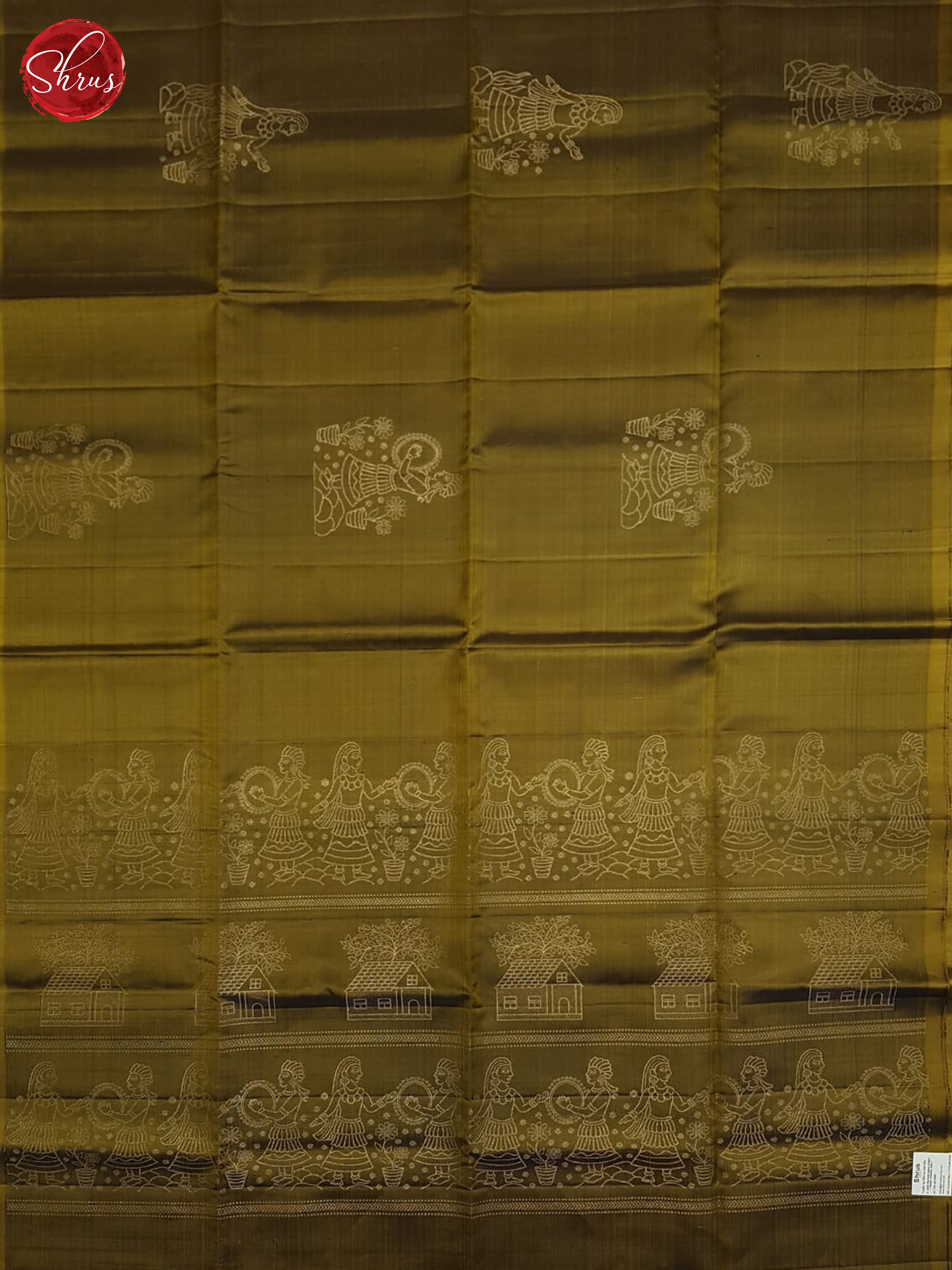 Green(single tone)- soft silk saree - Shop on ShrusEternity.com